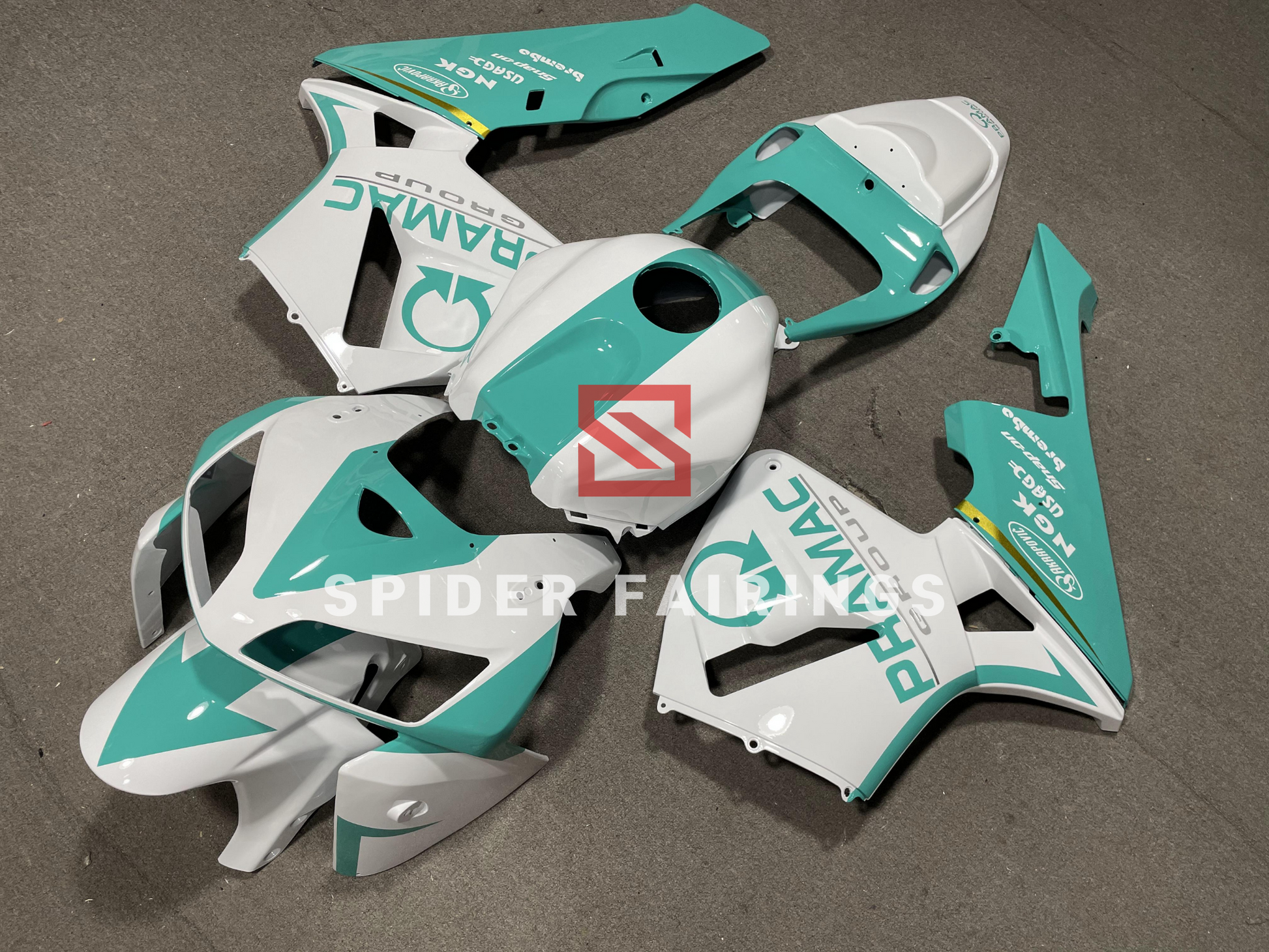 White and Cyan Pramac-Honda CBR600RR 2005-2006