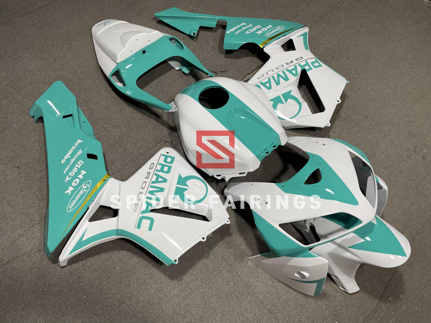 White and Cyan Pramac-Honda CBR600RR 2005-2006