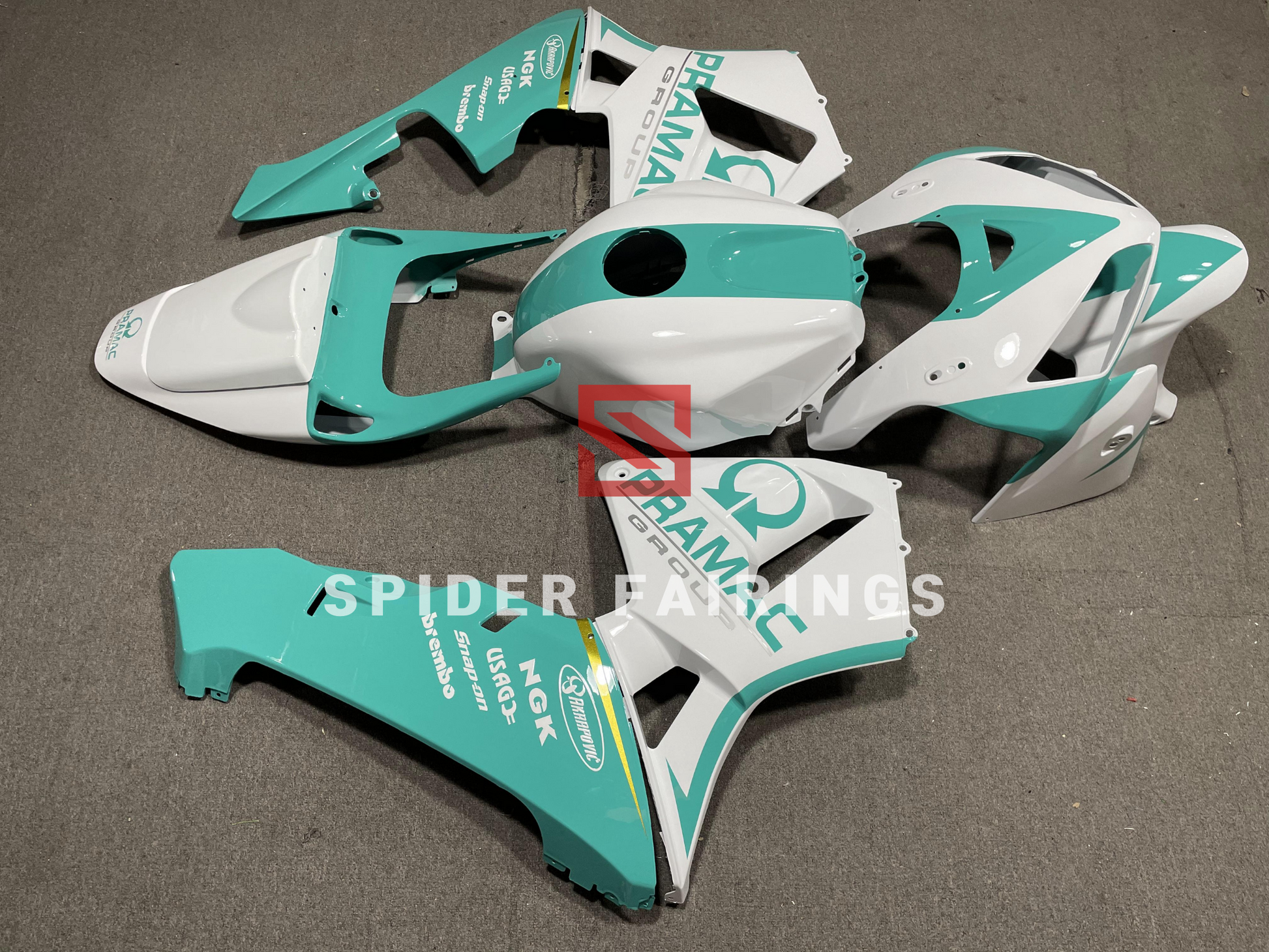 White and Cyan Pramac-Honda CBR600RR 2005-2006