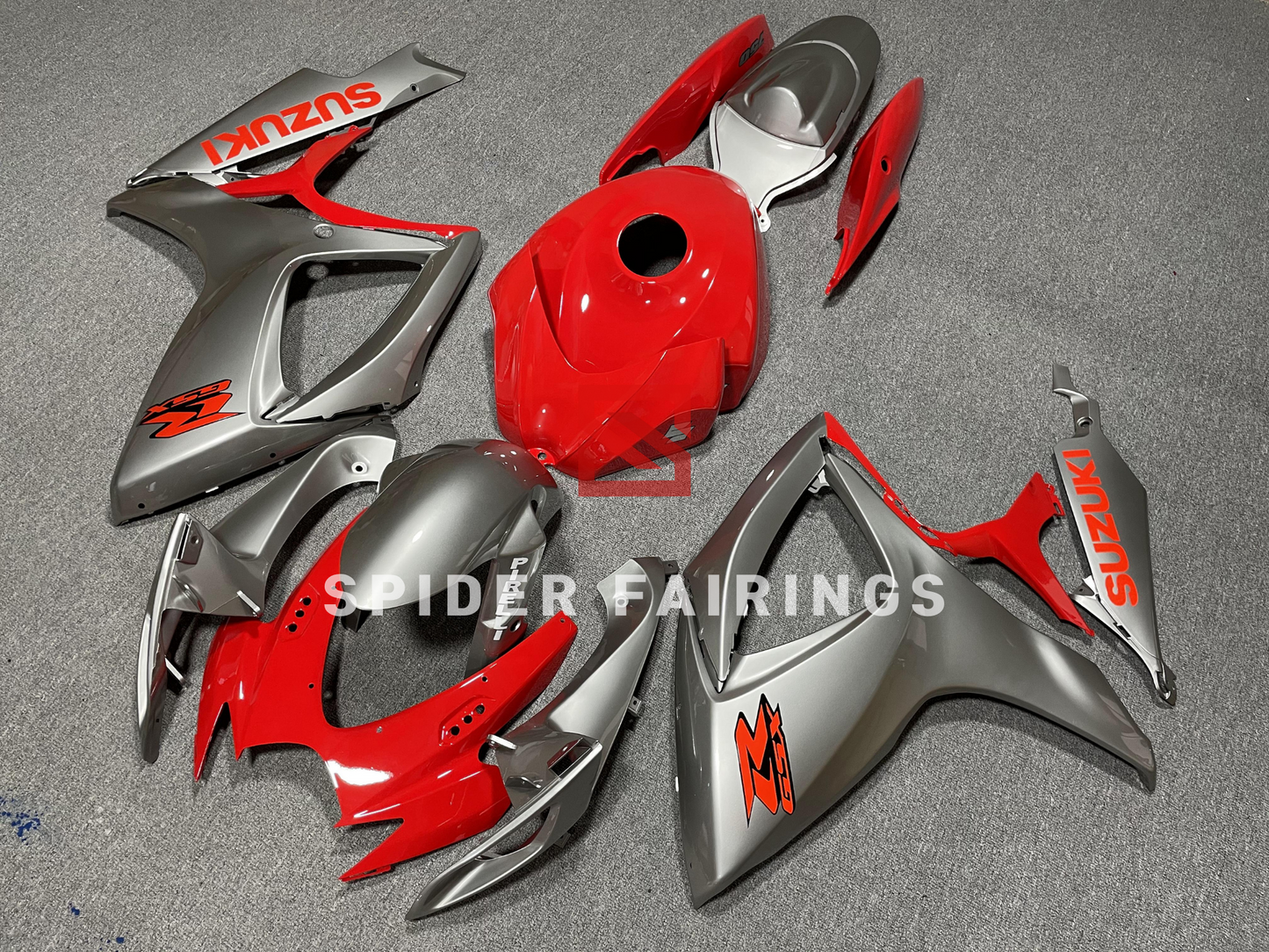 Red and Silver-Suzuki GSXR600-750 2006-2007