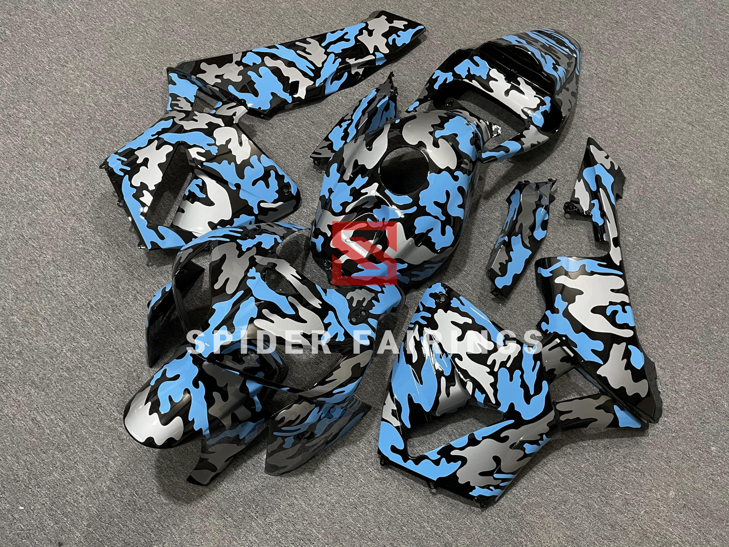 Sky Blue and Sliver Camo-Honda CBR600RR 2005-2006