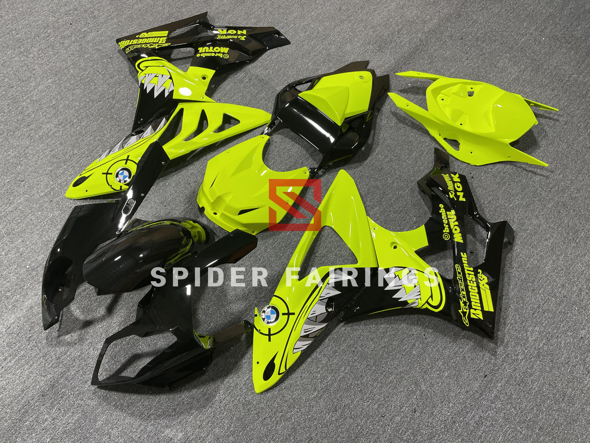 Custom Bright Yellow Shark-BMW S1000RR 2009-2014