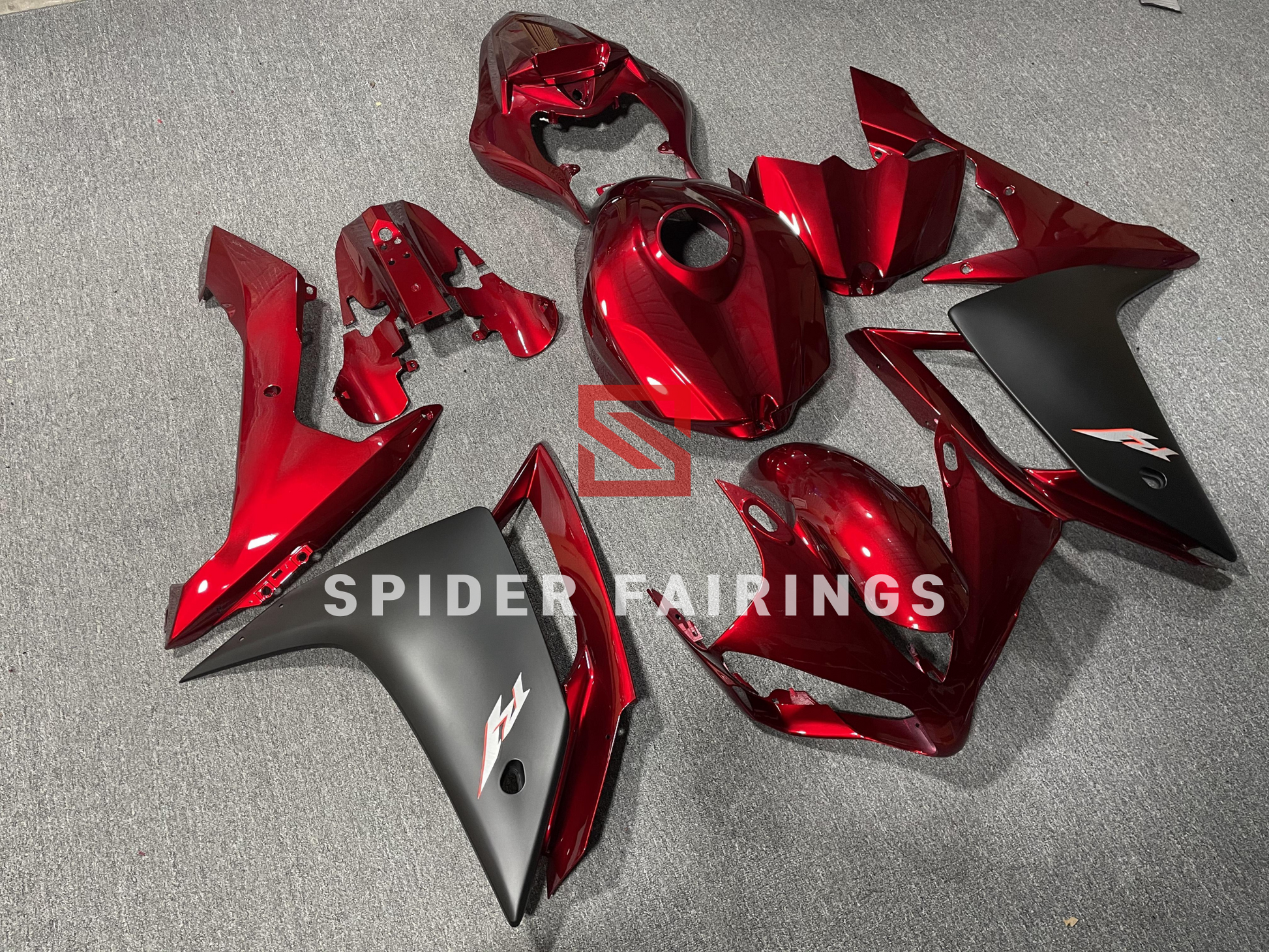 Gloss Red and Black-Yamaha YZF R1 2007-2008