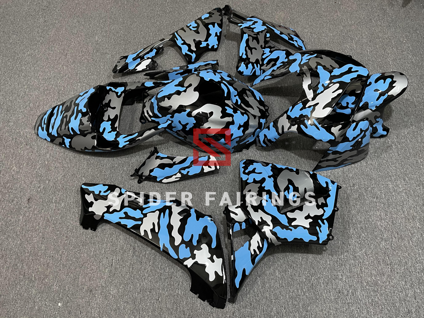 Sky Blue and Sliver Camo-Honda CBR600RR 2005-2006