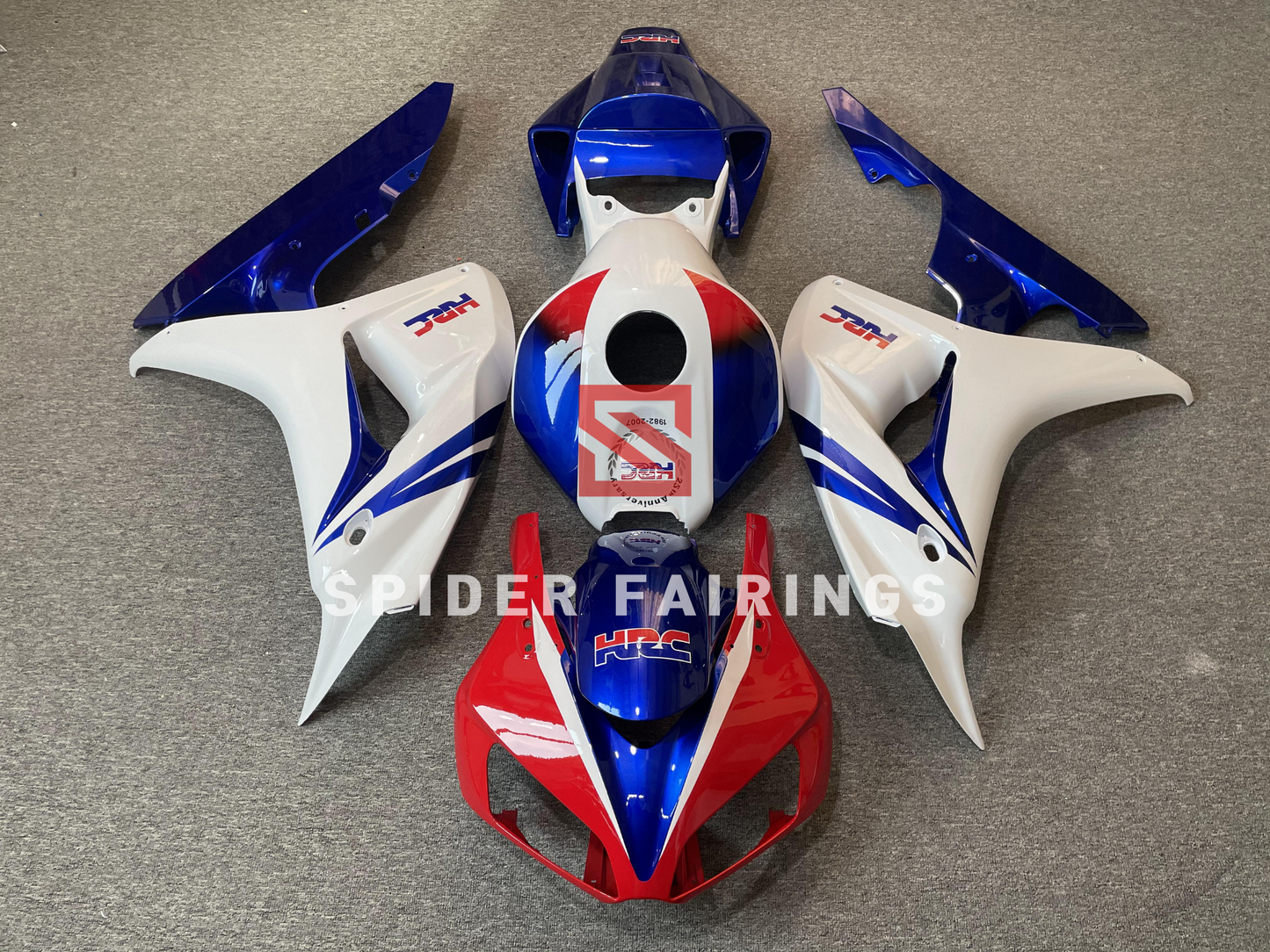 Gloss White and Blue, Red-Honda CBR1000RR 2006-2007