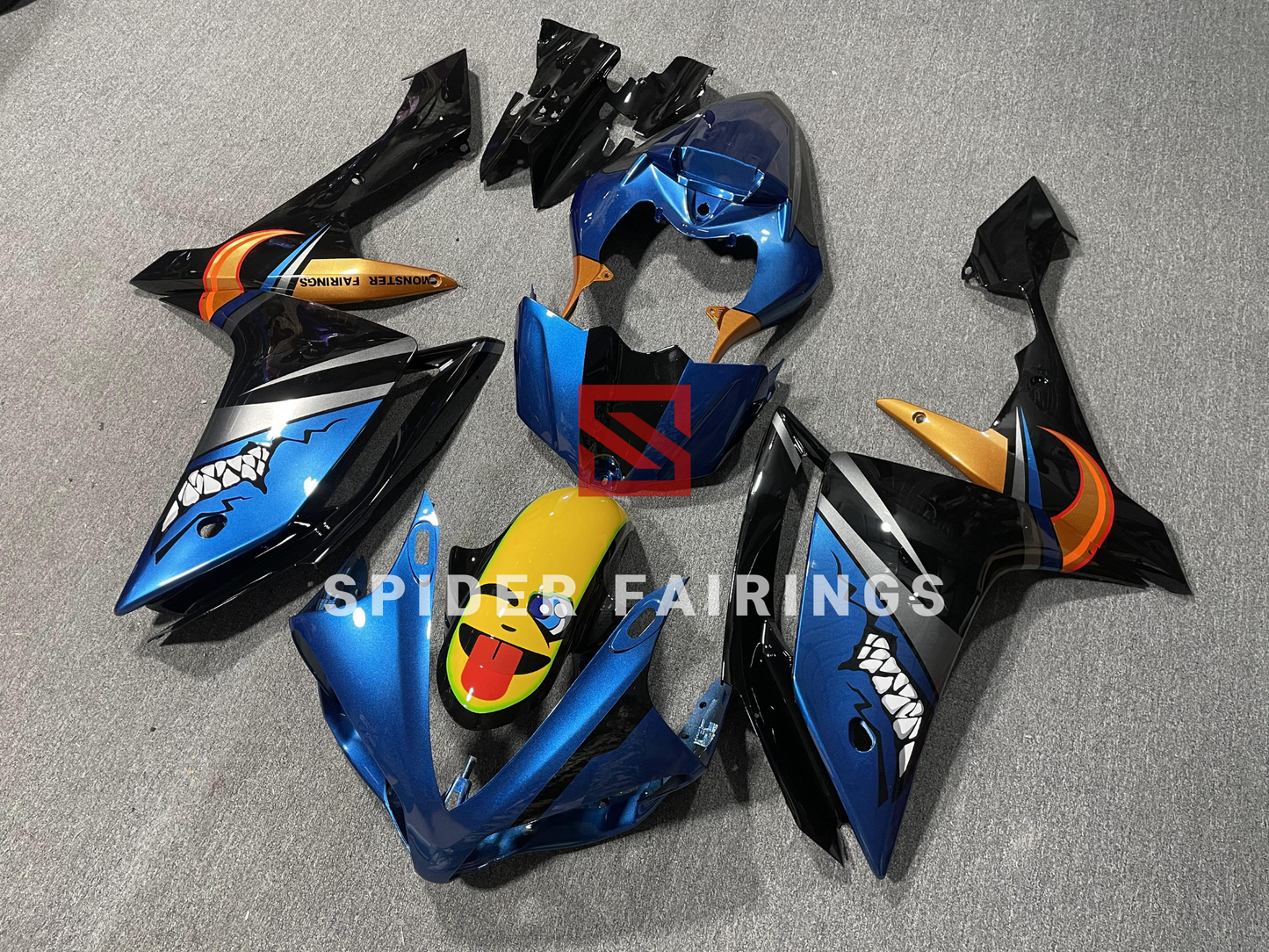  Shark for Blue and Black-Yamaha YZF R1 2007-2008