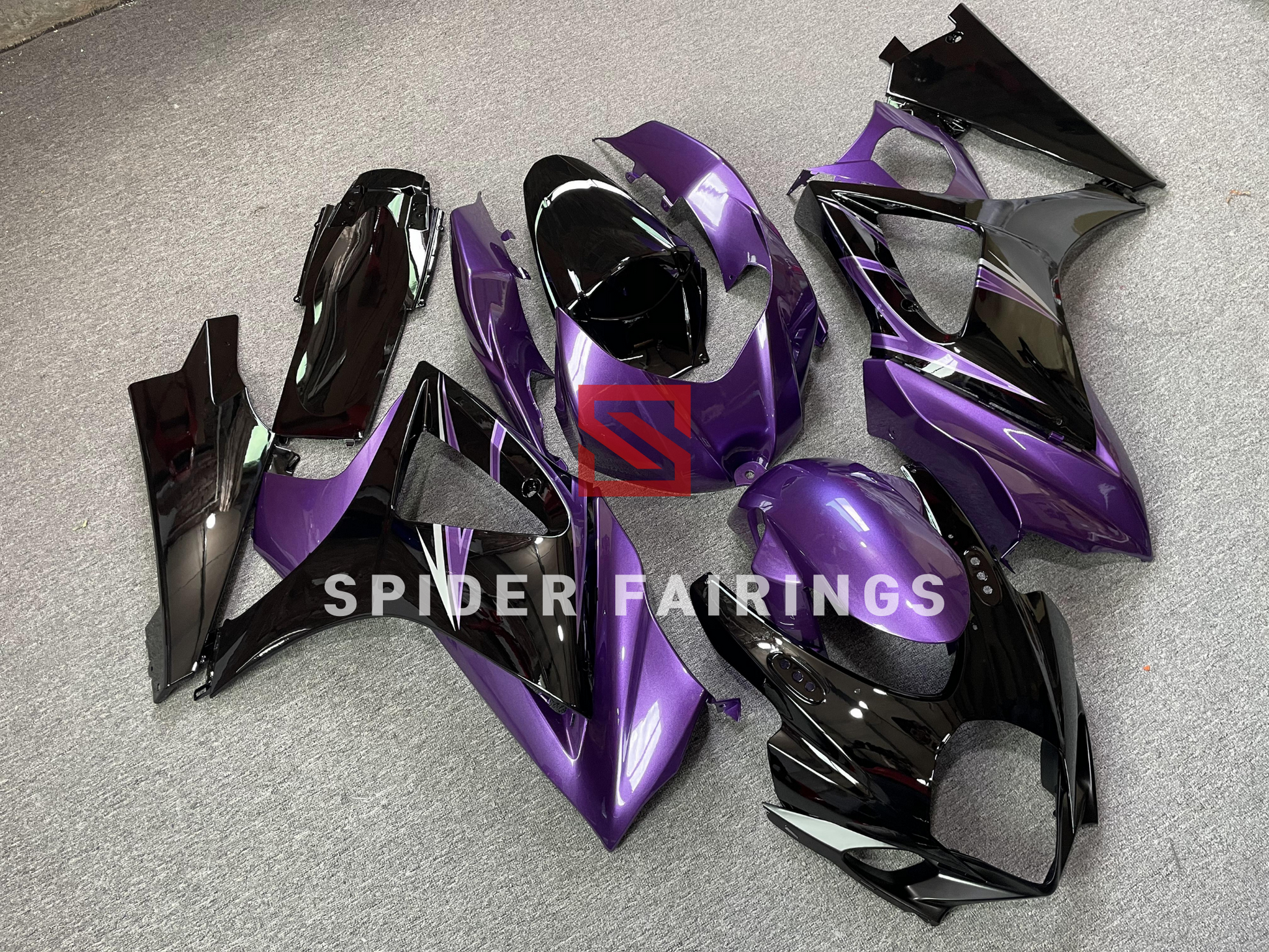 Gloss Purple and Black-Suzuki GSXR1000 2007-2008