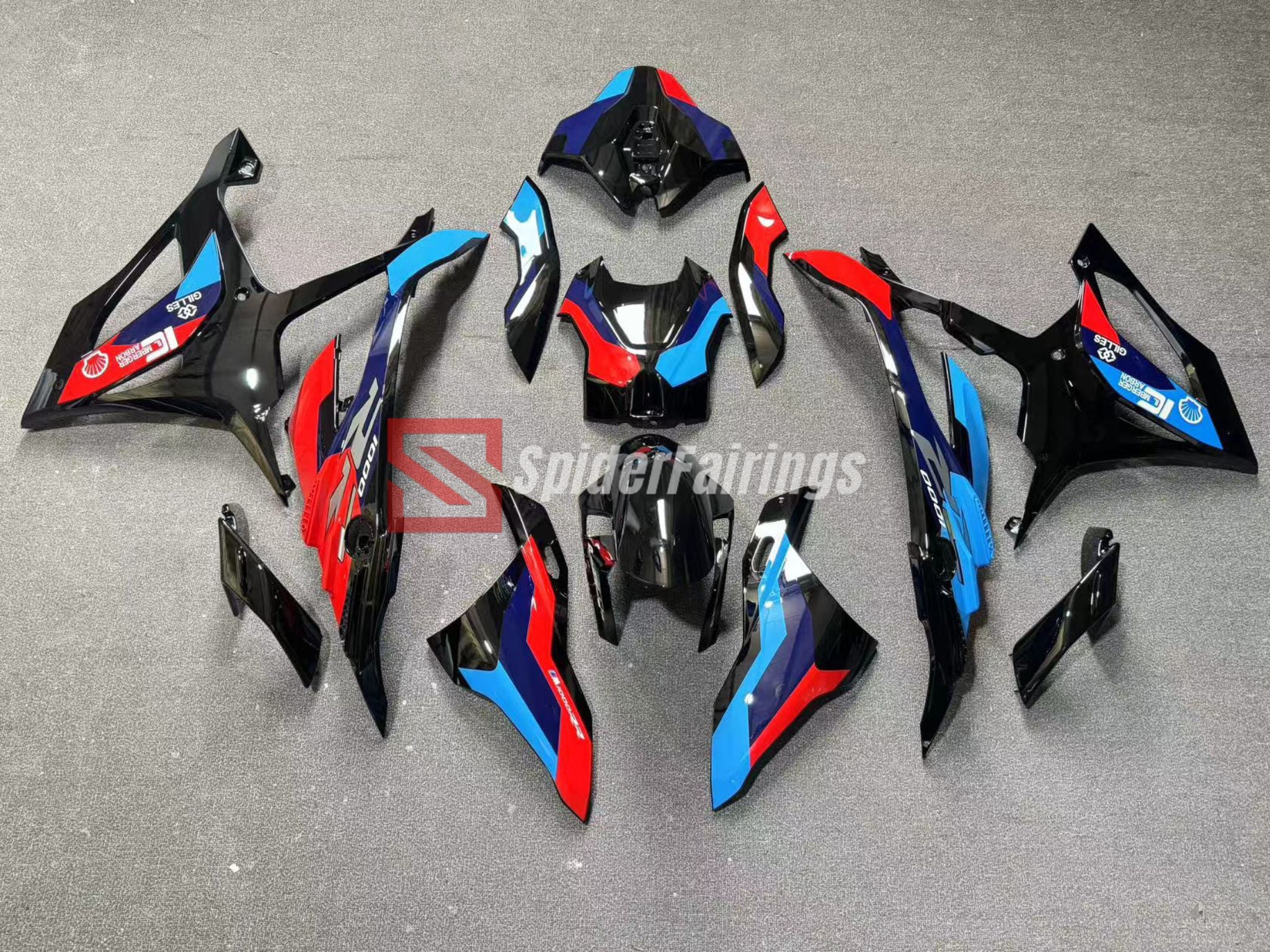 Gloss Blue and Black-BMW S1000RR 2023-2024 – SpiderFairings