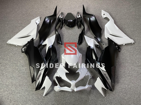 フライマテリアルセット ブラック　ジンジャー　白 Matte Black and White-Kawasaki Ninja ZX-6R 2019-2021 – SpiderFairings