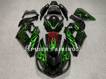 Black and Green Flame-Kawasaki ZX-14R 2006-2011