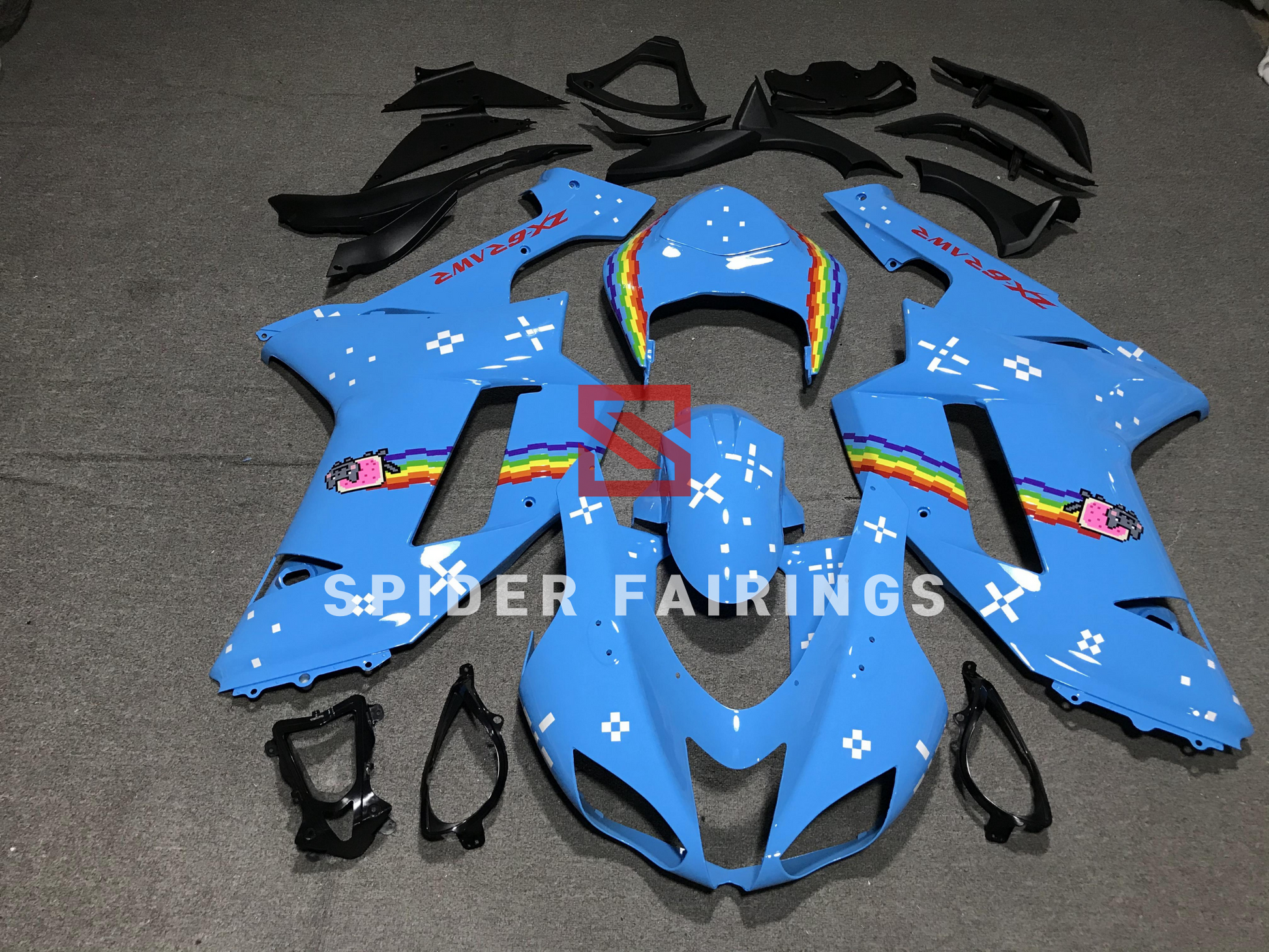 Blue Rainbow Cat-Kawasaki ZX-6R 2007-2008