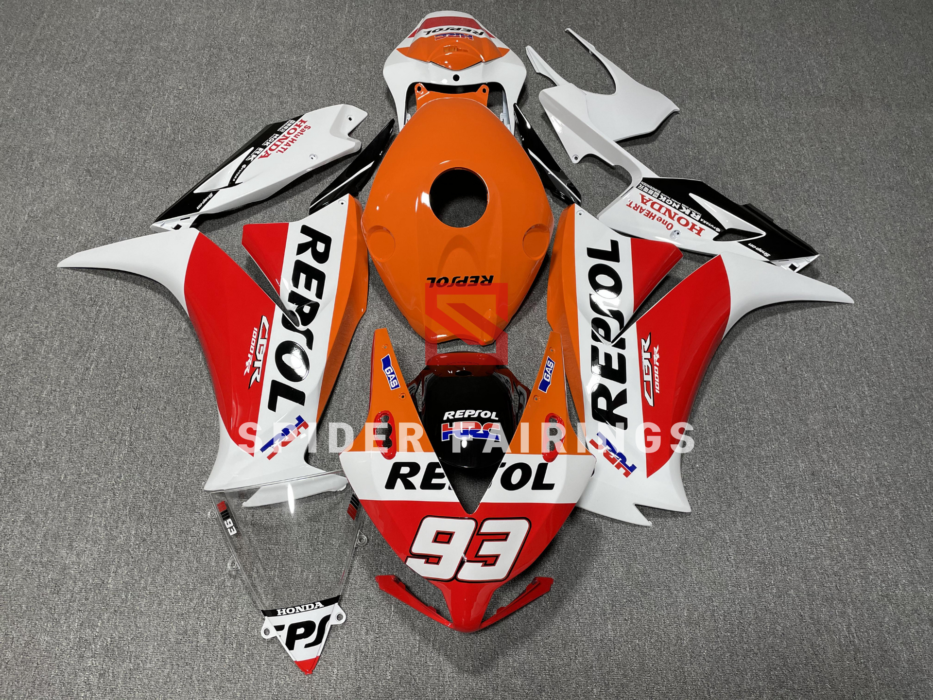 Orange and White Repsol 