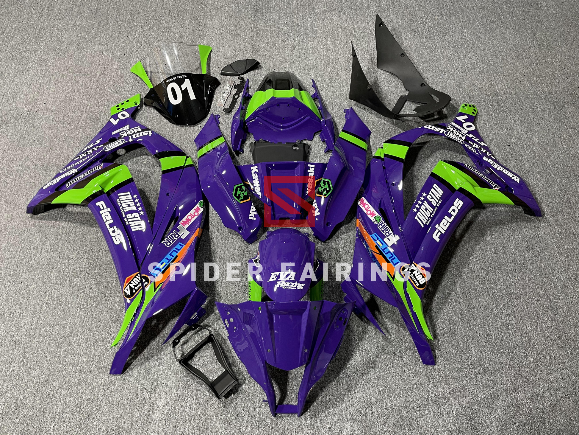 Fairings EVA for Purple-Kawasaki ZX-10R 2011-2015