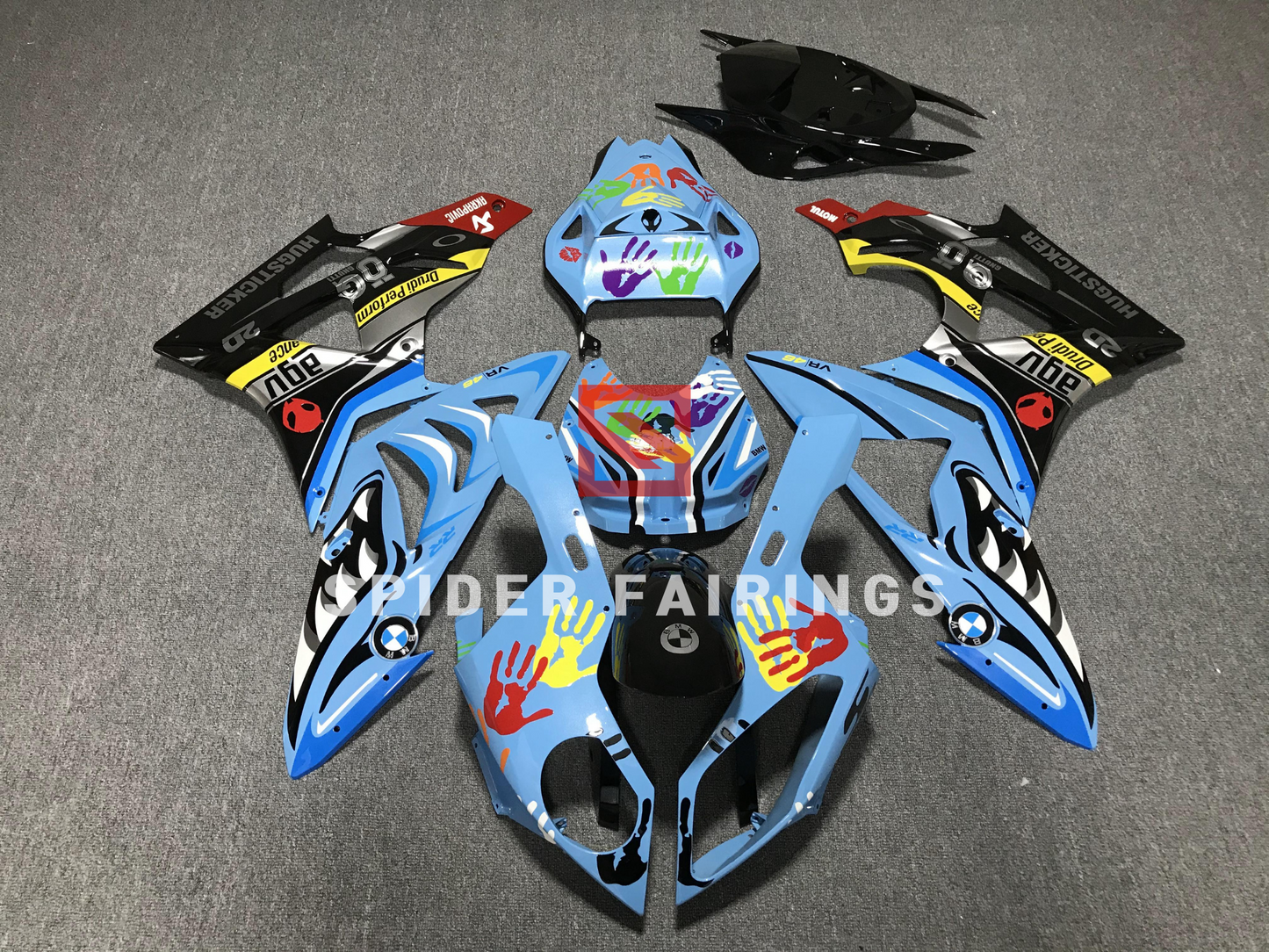 Black and SkyBlue Shark-BMW S1000RR 2009-2014