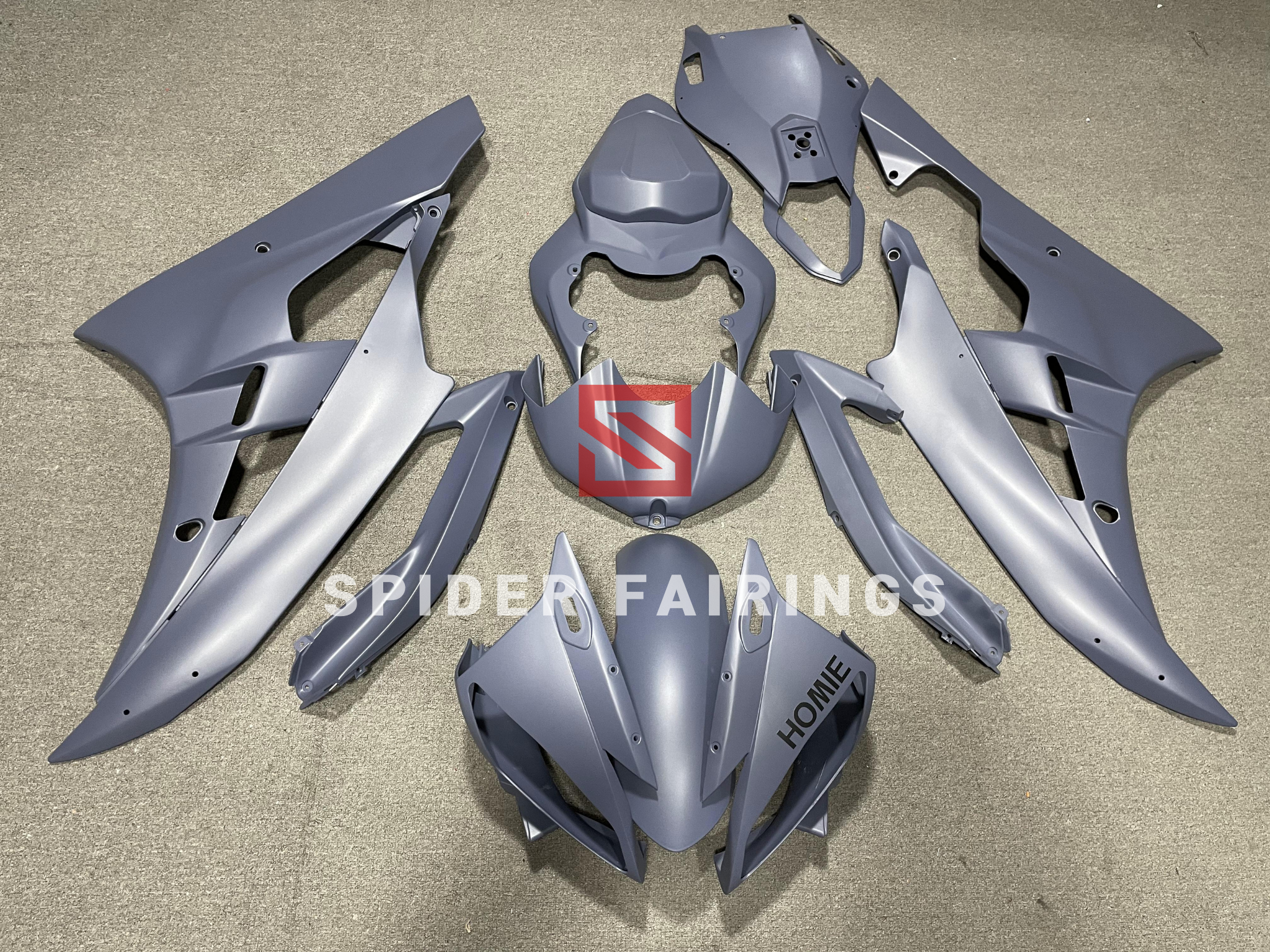 Matte Grey-Yamaha YZF R6 2006-2007 – SpiderFairings