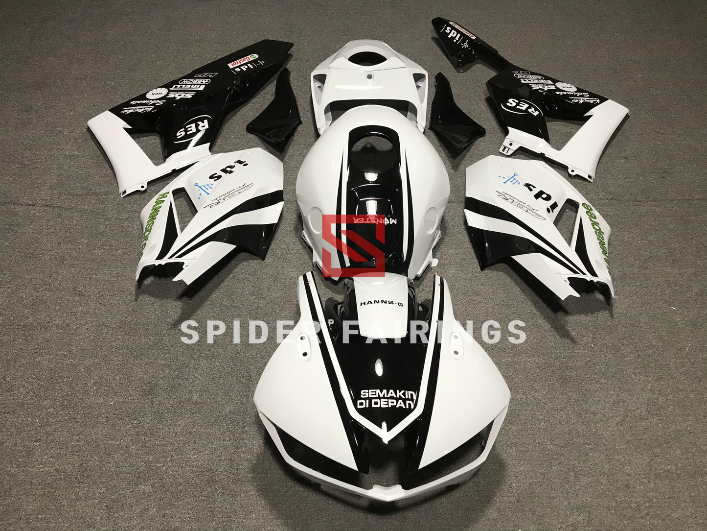 White and Black Hannspree-Honda CBR600RR 2013-2019