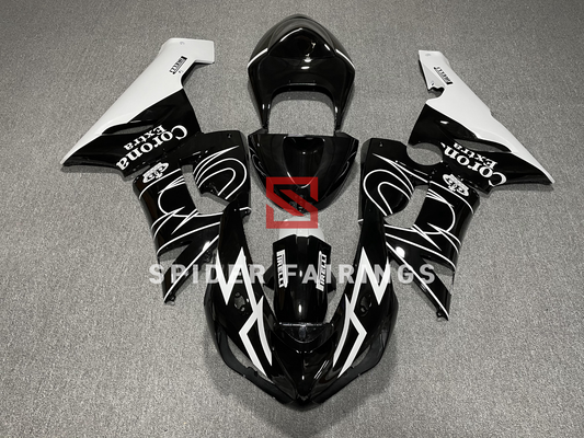 Black and White Corona-Kawasaki ZX-6R 2005-2006