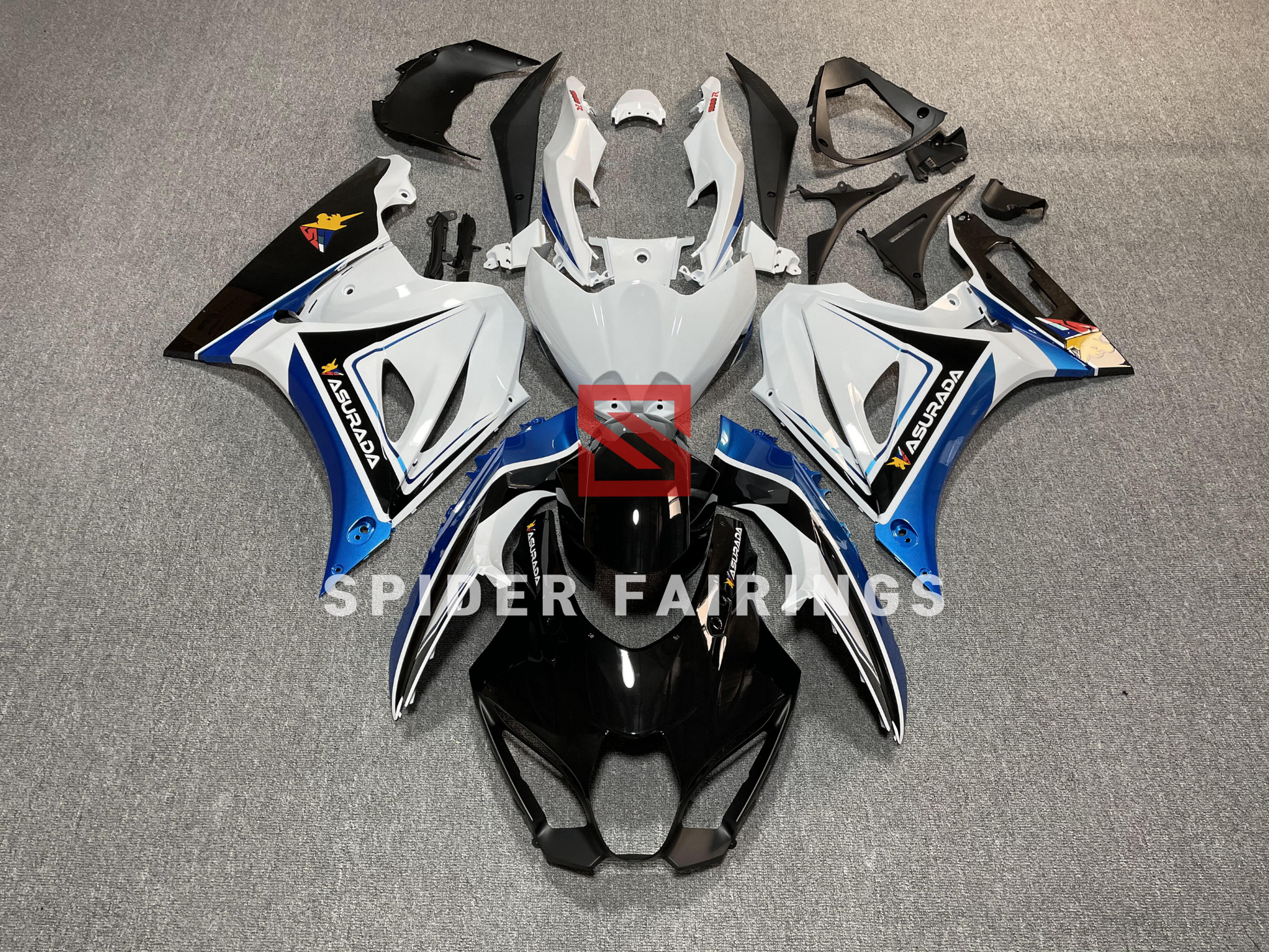 Gloss White and Black-Suzuki GSXR1000 2017-2019