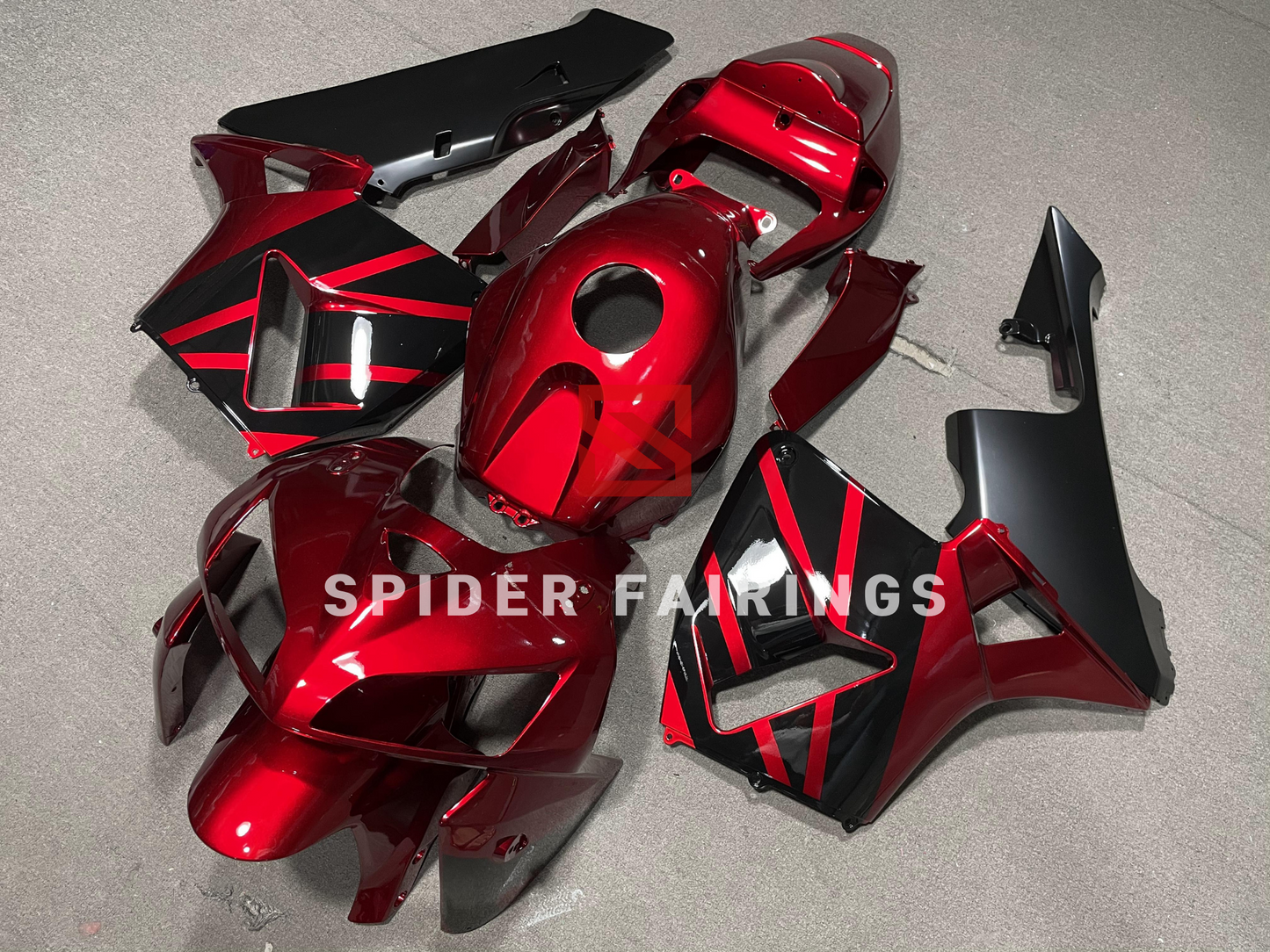 Gloss Dark Red and Black-Honda CBR600RR 2005-2006