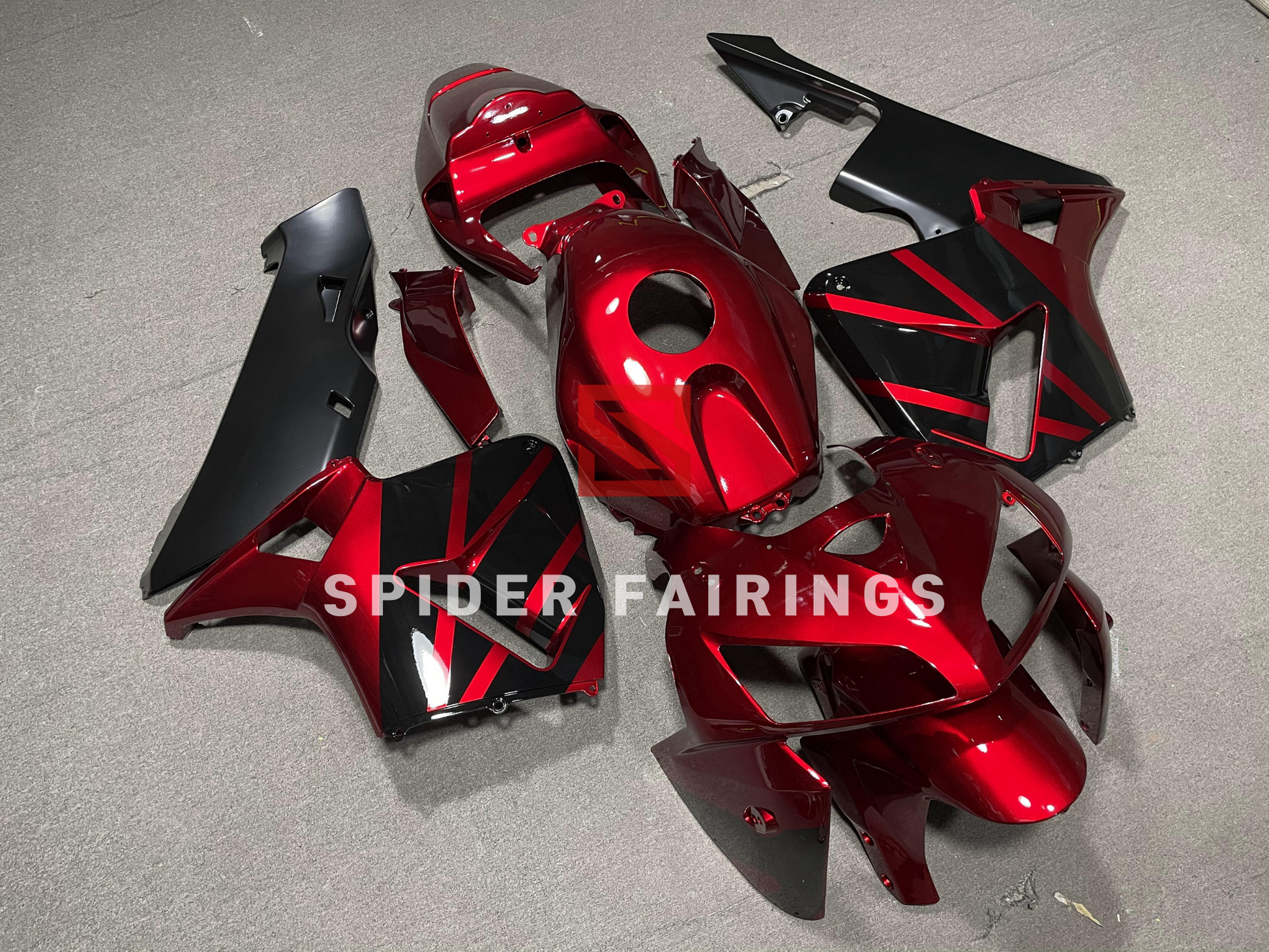 Gloss Dark Red and Black-Honda CBR600RR 2005-2006