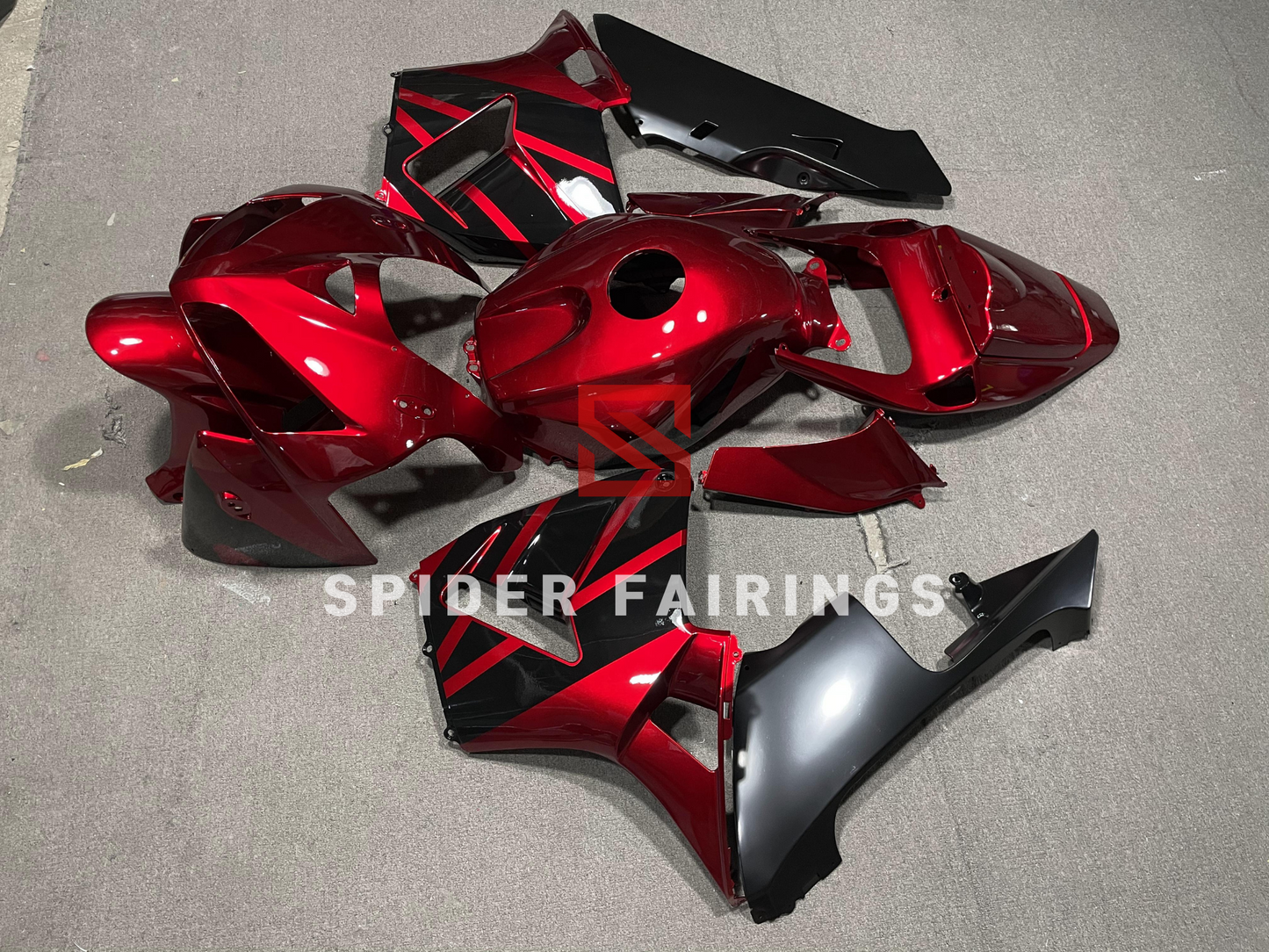 Gloss Dark Red and Black-Honda CBR600RR 2005-2006