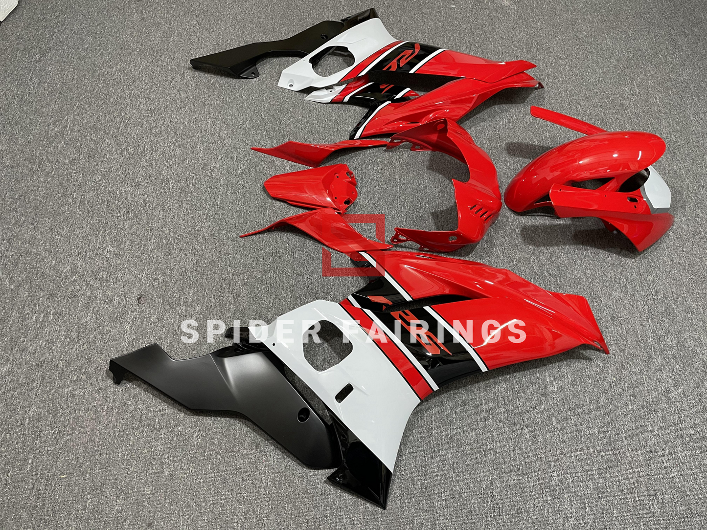 Gloss Red and White-Yamaha YZF R6 2017-2022