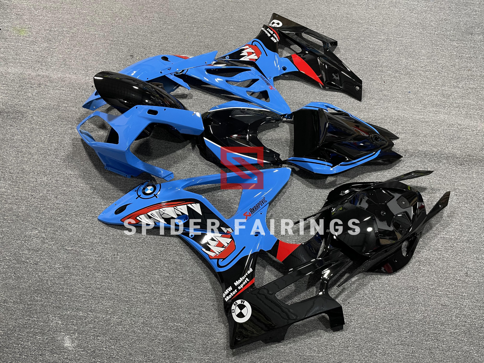 Custom Black and Blue Shark-BMW S1000RR 2009-2014