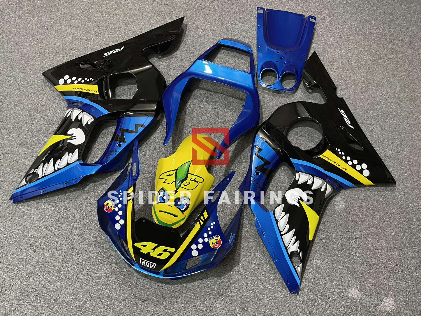 Shark for Blue and Black-Yamaha YZF R6 1998-2002