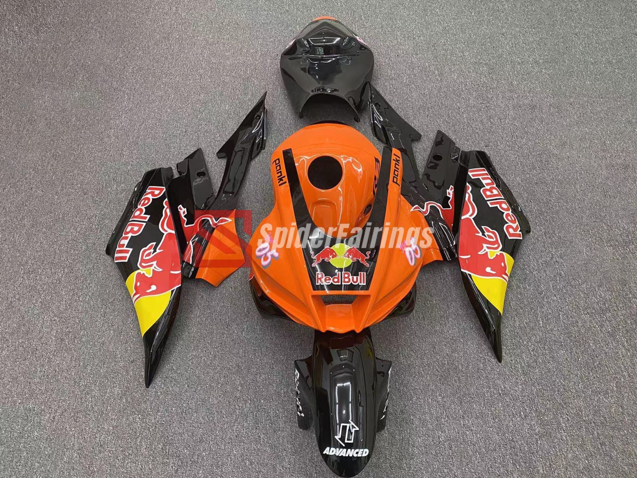 Fiberglass RedBull Race Fairings -Yamaha R3 2015-2019 – SpiderFairings