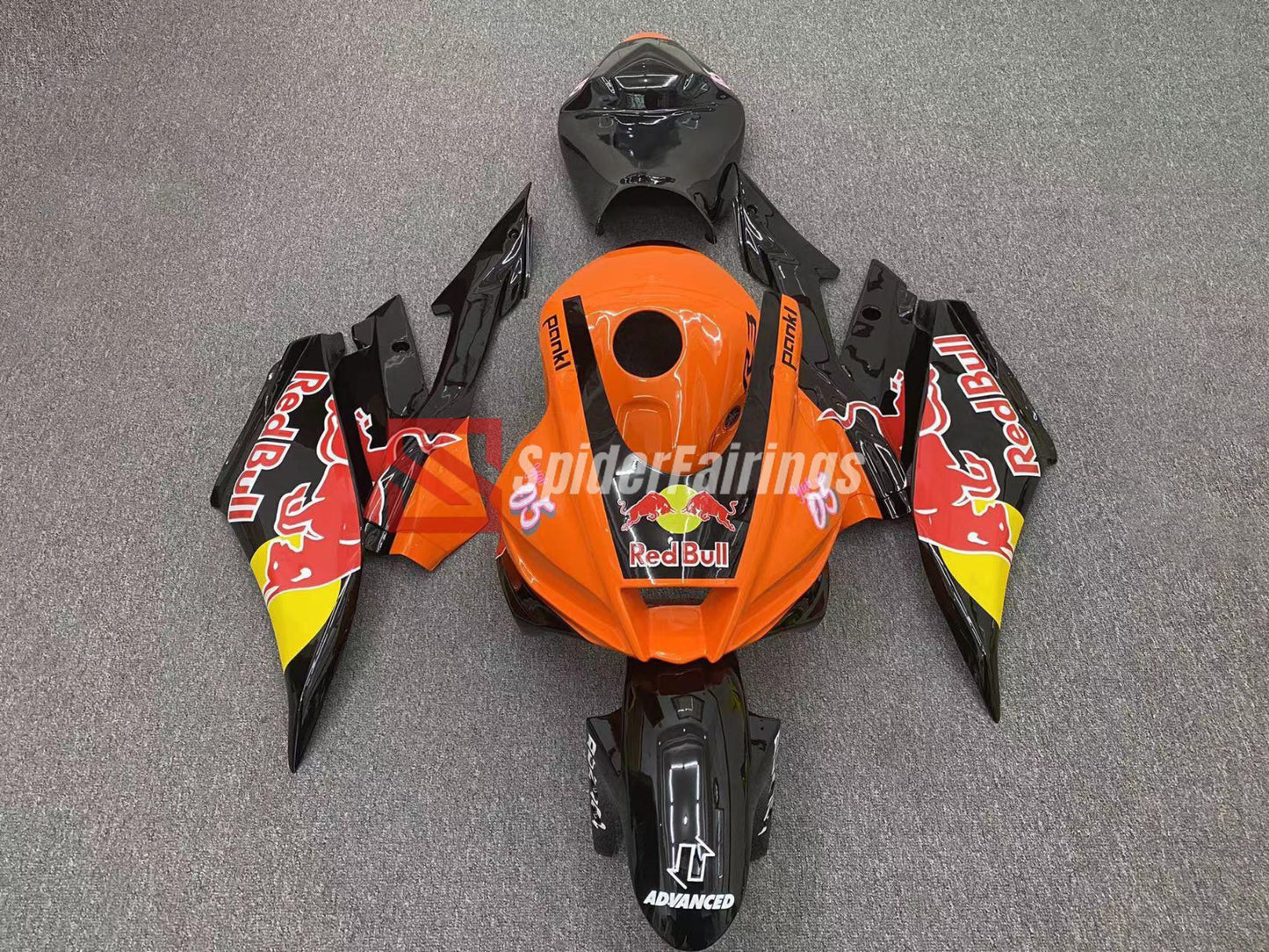 Fiberglass RedBull Race Fairings -Yamaha R3 2015-2019 