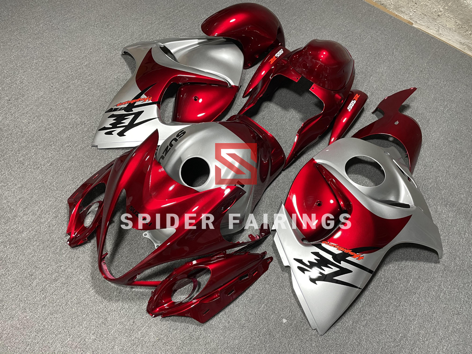 Gloss Red and Silver Suzuki GSXR1300 2008-2018