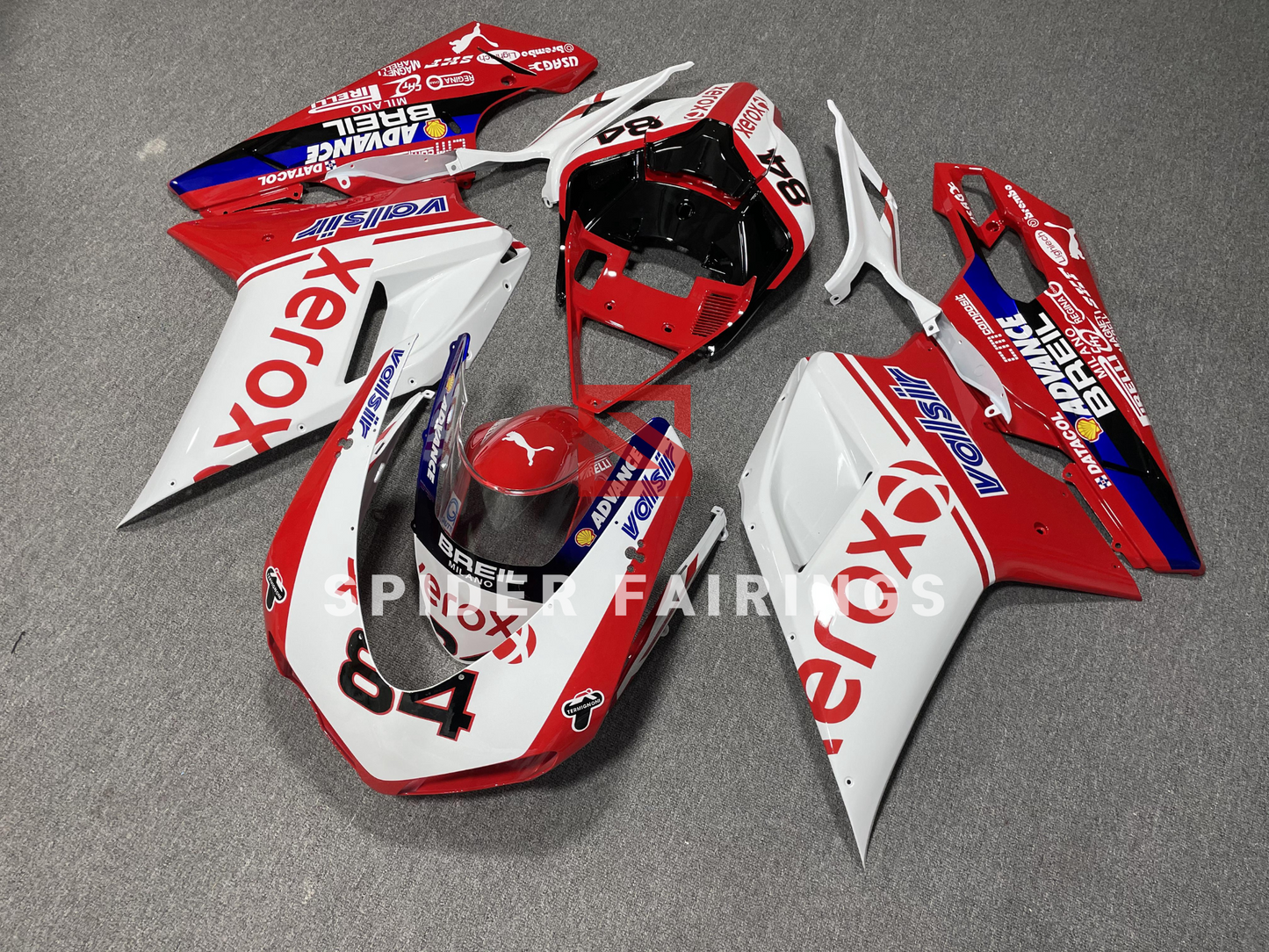 Red and White Xerox-Ducati 848 1098S 2007-2013