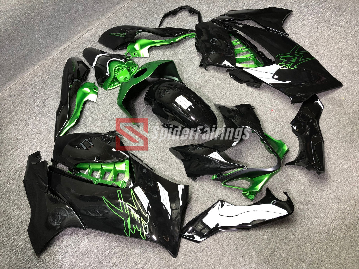 Black and Green-Suzuki GSXR1300 2021-2023