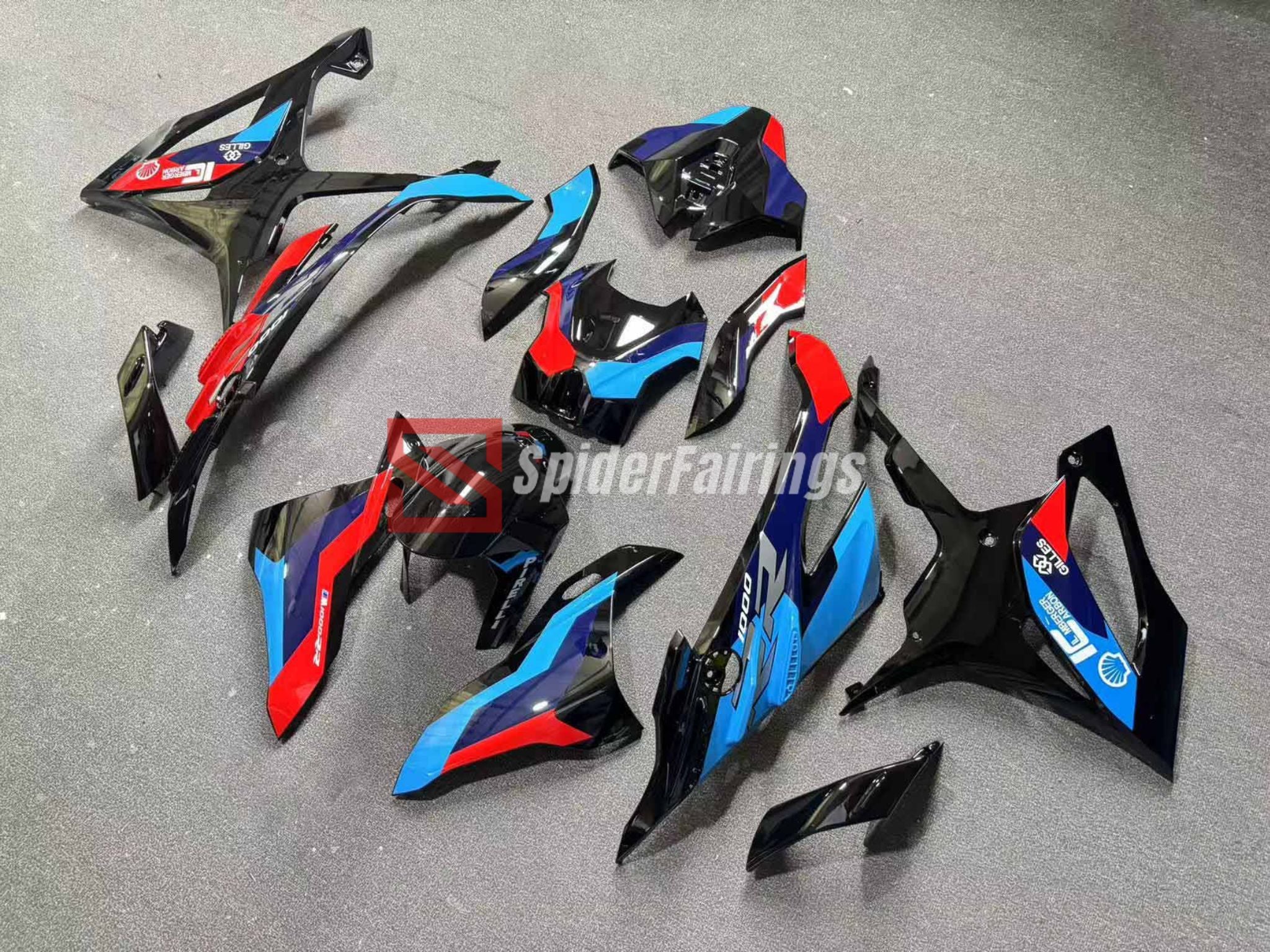 ★ y Gloss Blue and Black-BMW S1000RR 2023-2024 – SpiderFairings