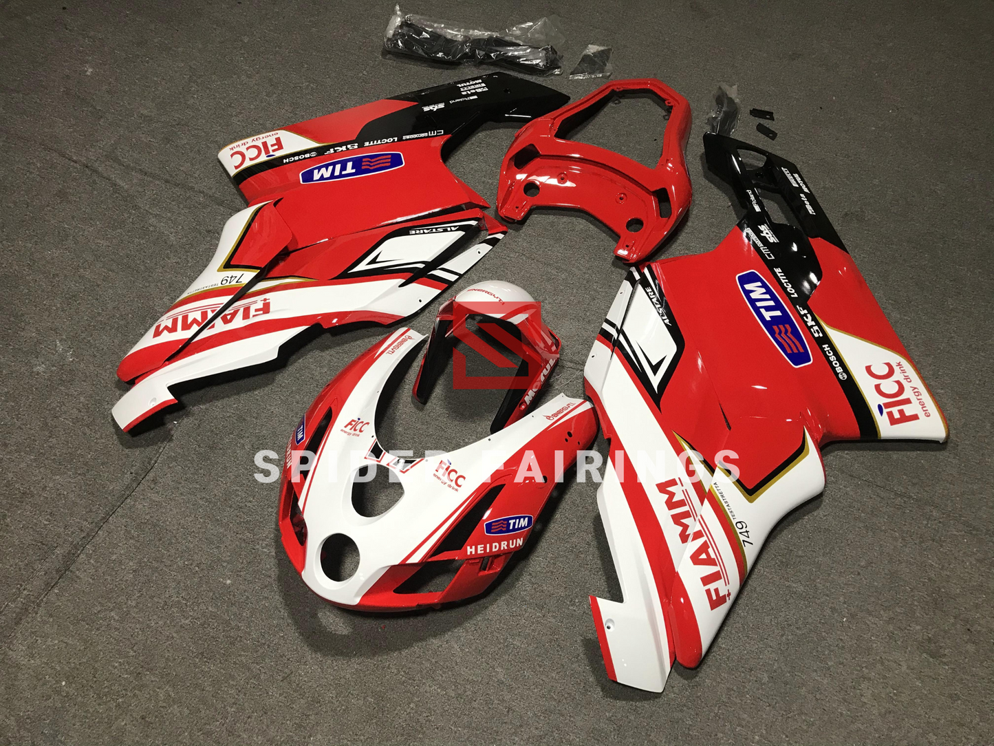 Red and White FIAAM-Ducati 999 749 2003-2004