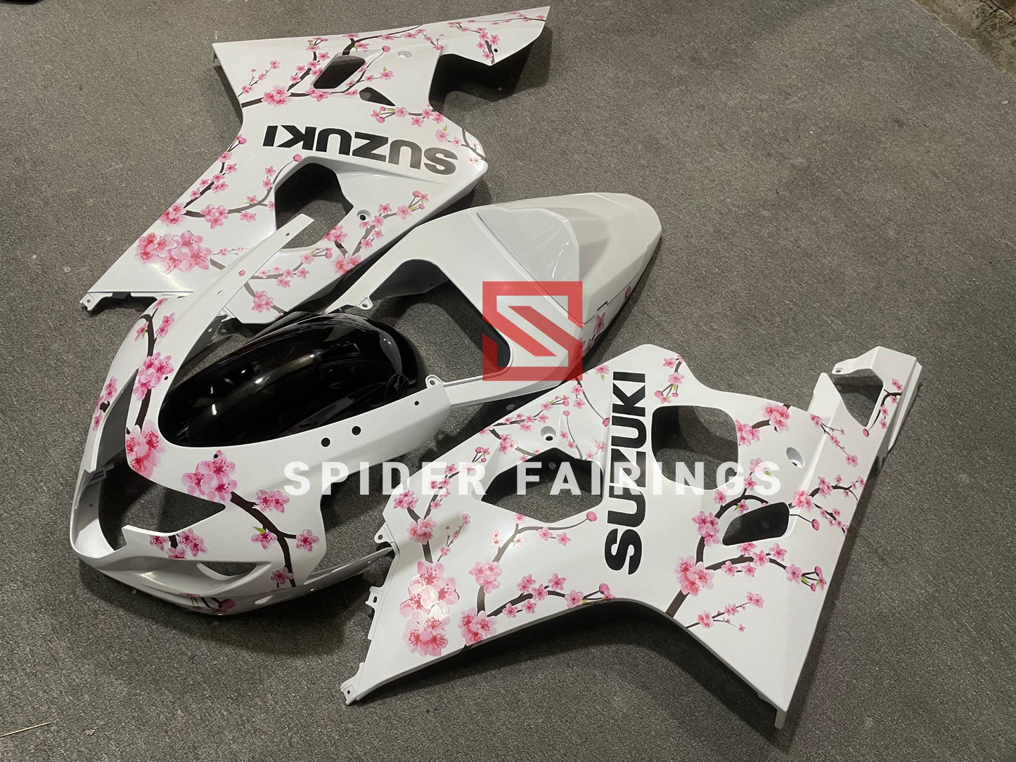 Gloss White Cherry blossom-Suzuki GSXR600-750 2004-2005