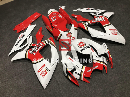 White and Red Lucky Strike-Suzuki GSXR600-750 2006-2007