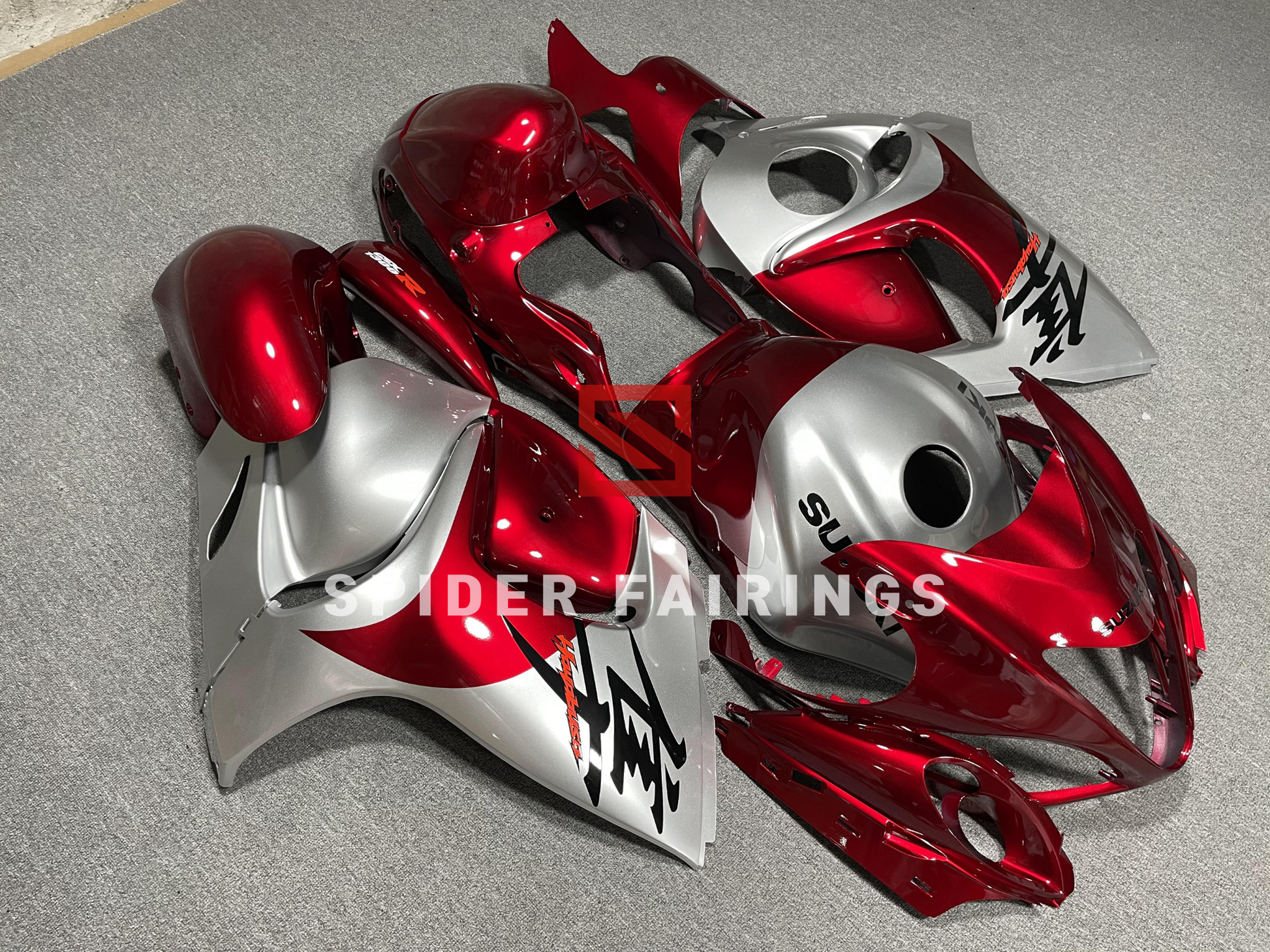 Gloss Red and Silver Suzuki GSXR1300 2008-2018