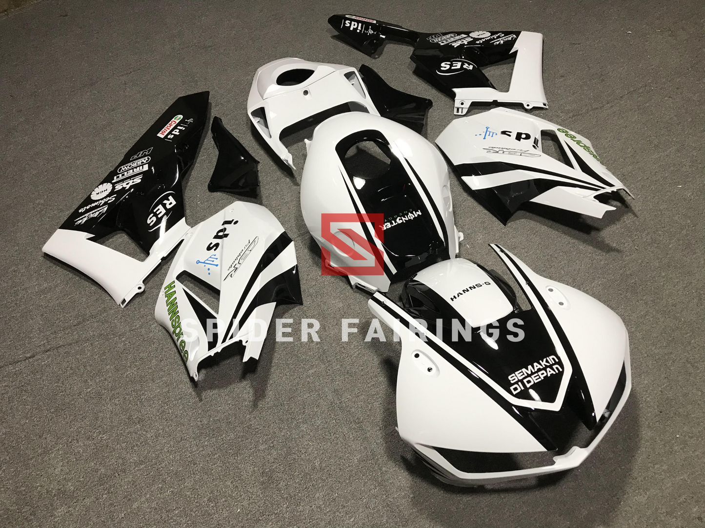 White and Black Hannspree-Honda CBR600RR 2013-2019