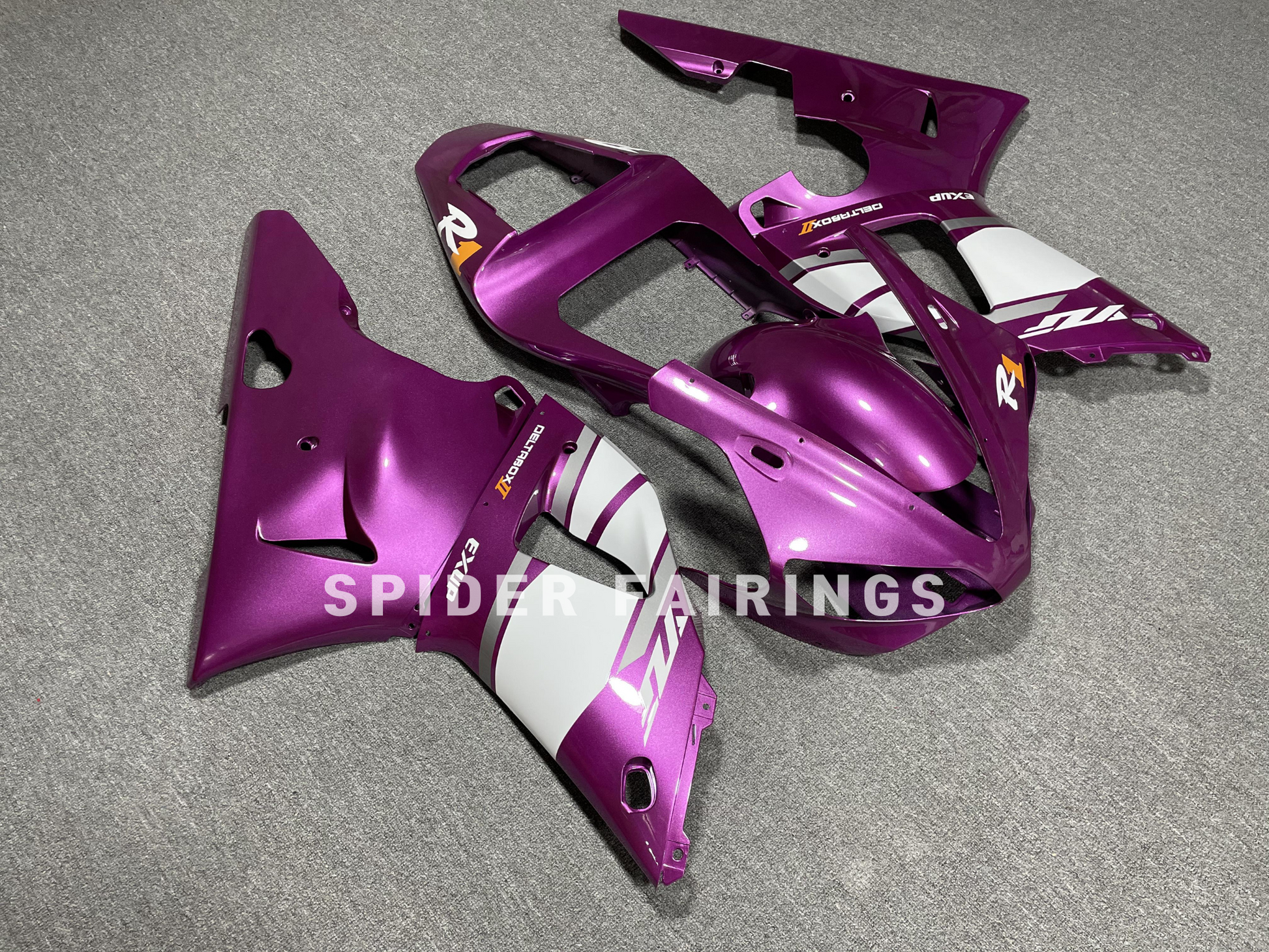 Gloss Purple and White-Yamaha YZF R1 2000-2001