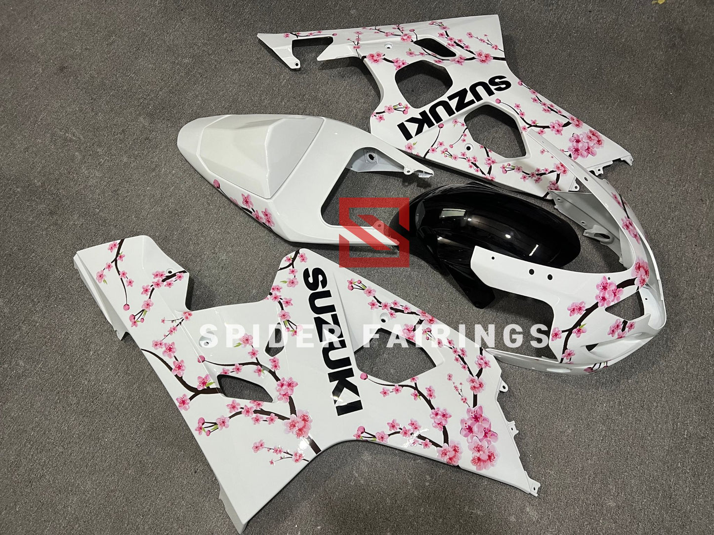 Gloss White Cherry blossom-Suzuki GSXR600-750 2004-2005