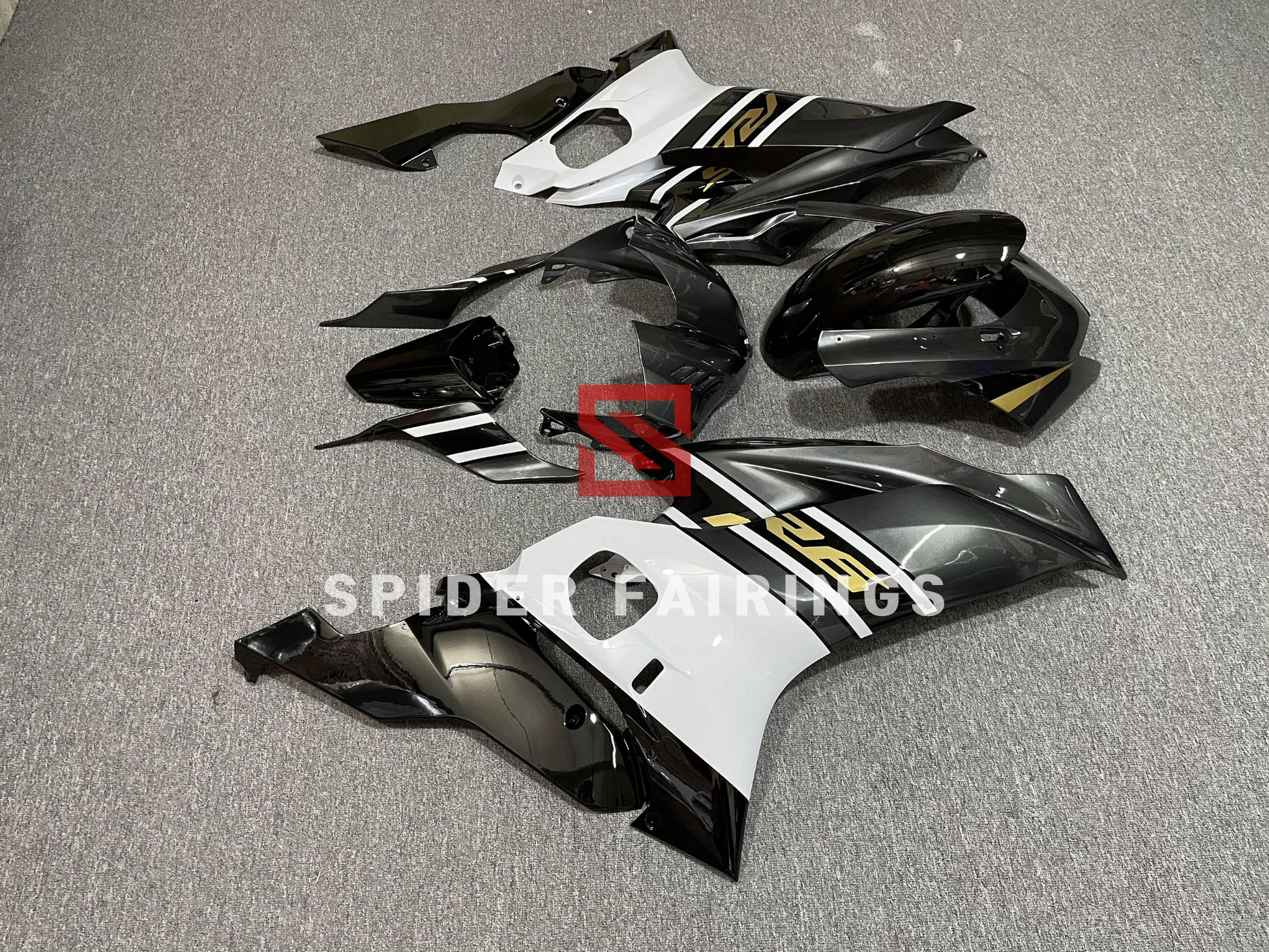 Dark Gray and Black-Yamaha YZF R6 2017-2022