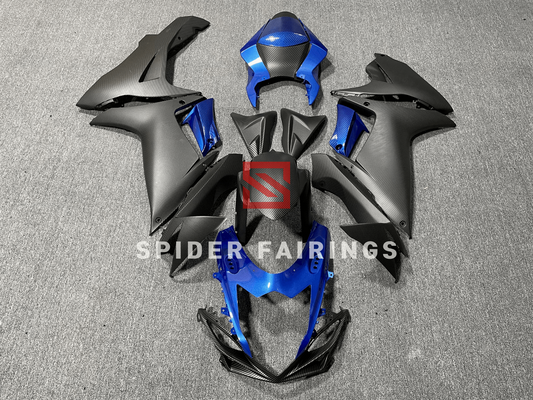 Carbon Fiber Black&Blue-Suzuki GSXR600-750 2011-2019