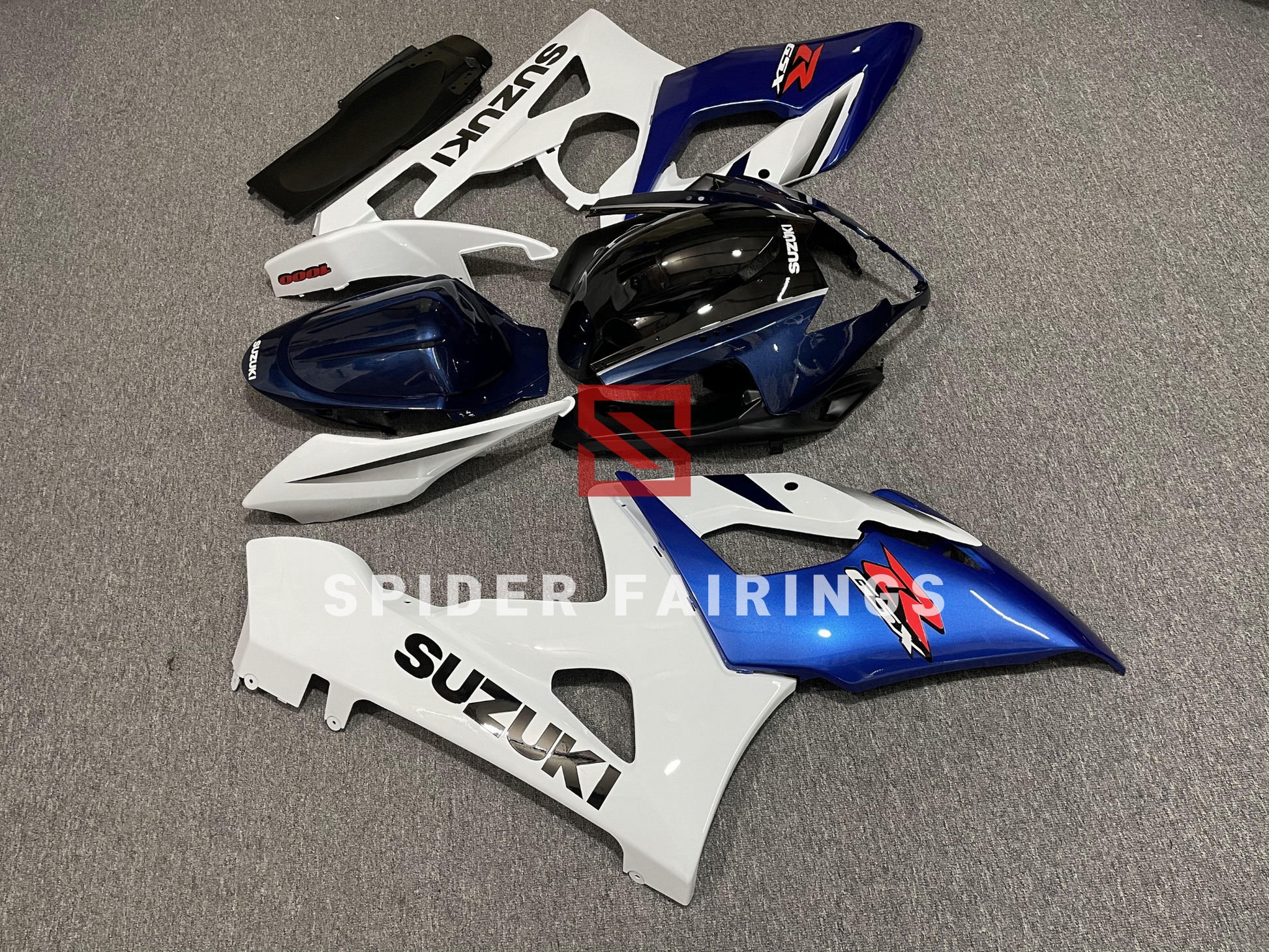 Deep Blue and White-Suzuki GSXR1000 2005-2006