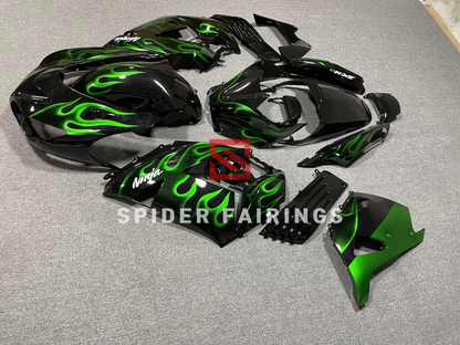 Black and Green Flame-Kawasaki ZX-14R 2006-2011