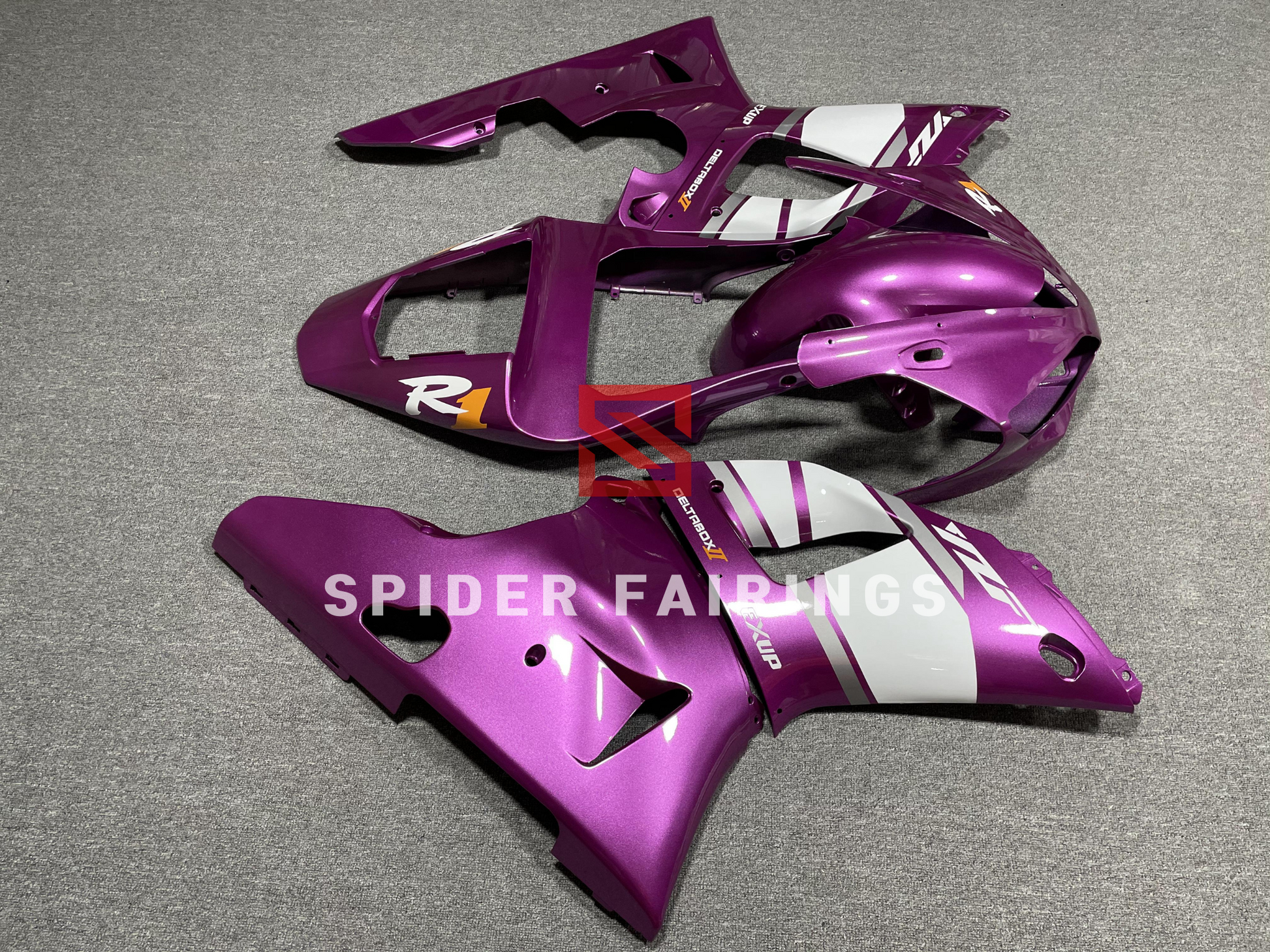 Gloss Purple and White-Yamaha YZF R1 2000-2001