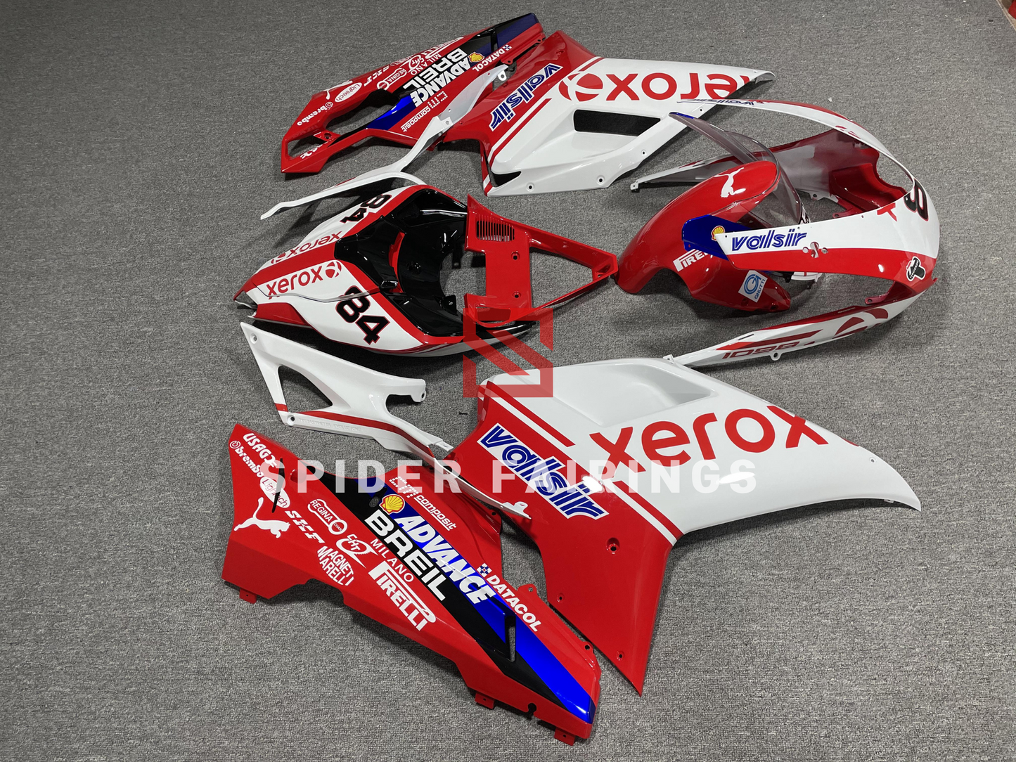 Red and White Xerox-Ducati 848 1098S 2007-2013