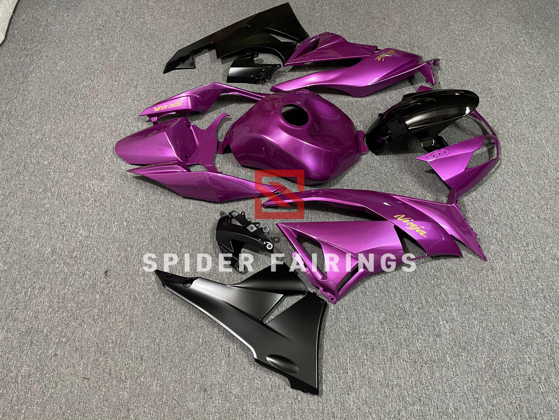 Rose Purple and Black-Kawasaki ZX-6R 2009-2012