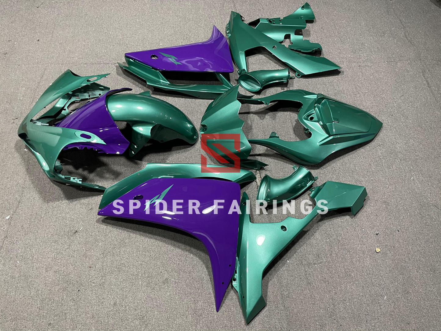 Gloss Green and Purple-Yamaha YZF R1 2007-2008