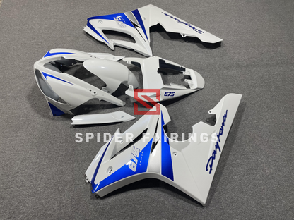 Gloss White and Blue-Triumph Daytona 675 2009-2012